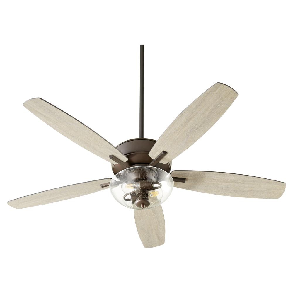 Quorum International Breeze 52-in Oiled Bronze LED Ceiling Fan (5-Blade ...