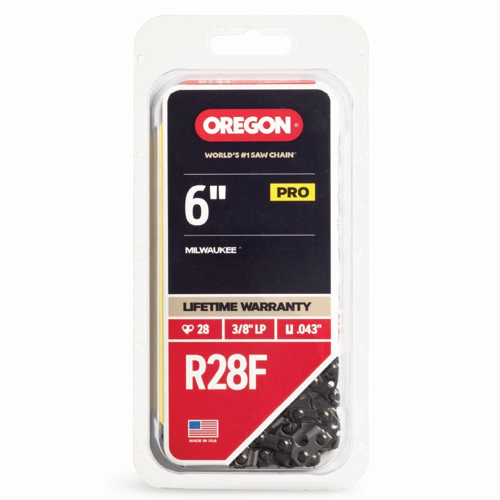 Oregon R28F-21 28 Link Replacement Chainsaw Chain For 6-in , 0.043-in Gauge , 3/8-in Mini Pixel Pitch
