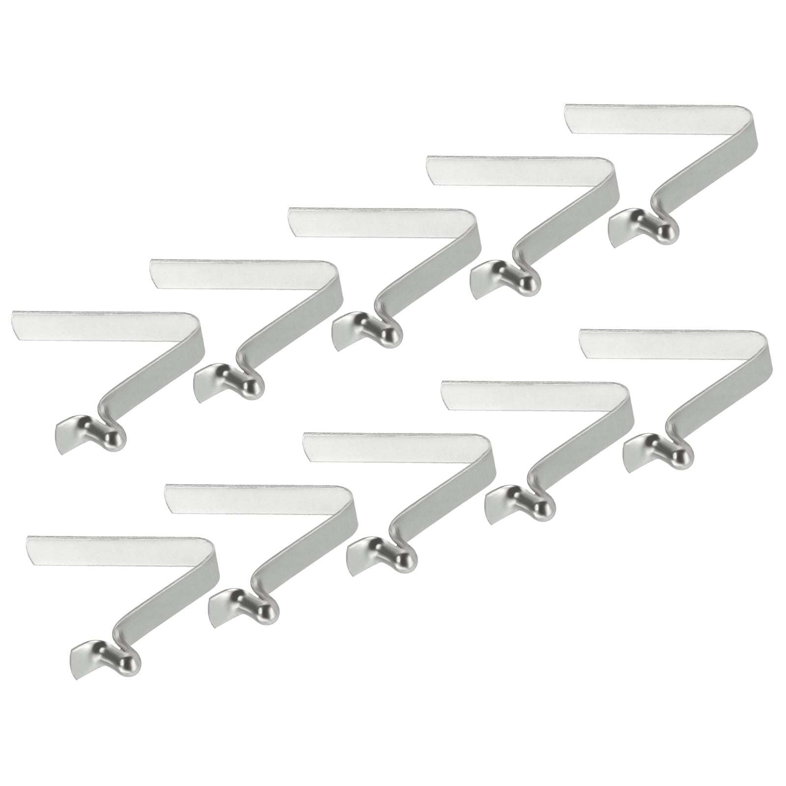 PATIKIL 5x3mm Kayak Paddle Snaps 10pcs Tent Pole Clips Steel V Shaped Single Pin Push Button Spring Clips Lock Tube Pole Clips for Camping Awning