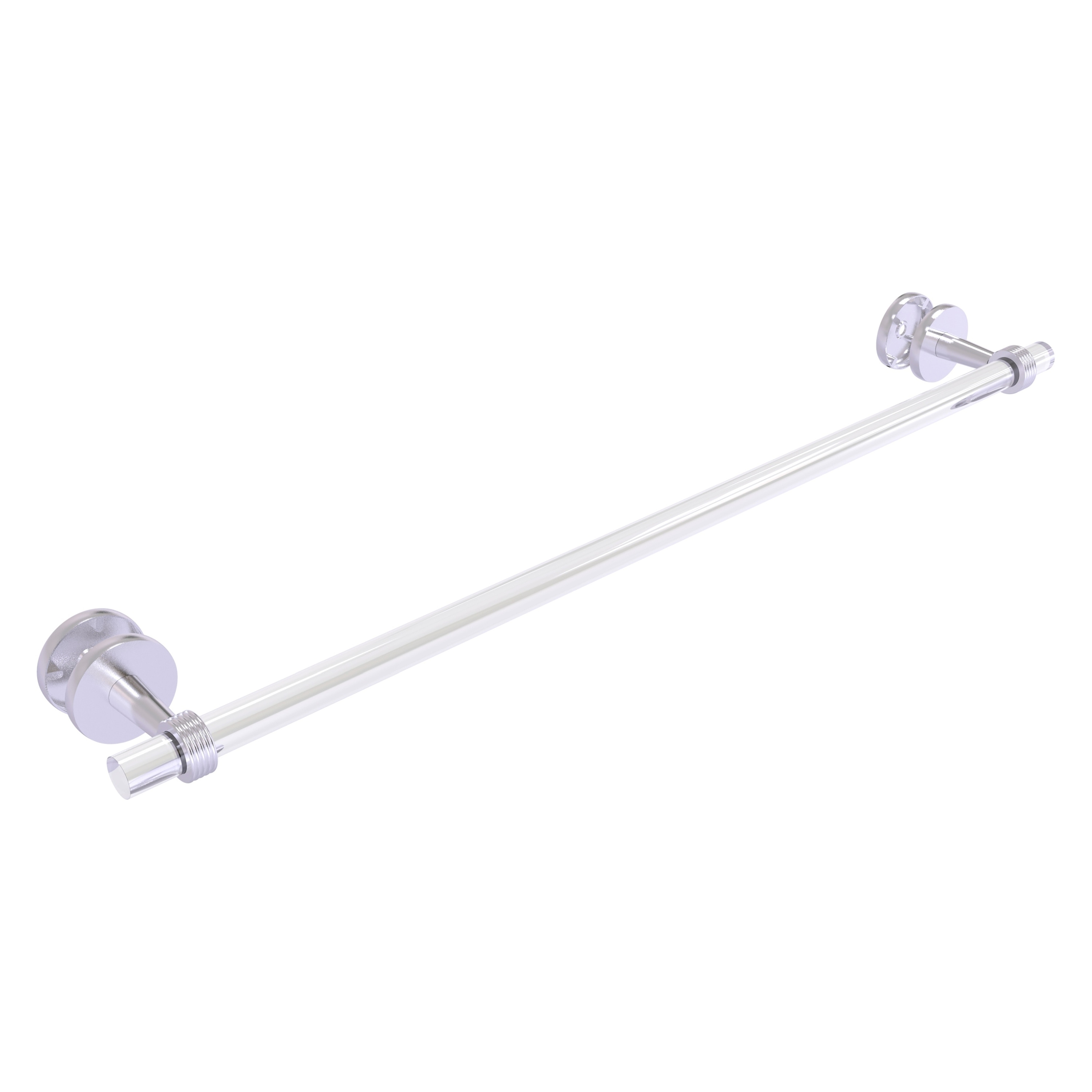 Allied Brass CV-41G-SM-30-SCH Clearview 30-in Satin Chrome Wall mount Single Towel Bar