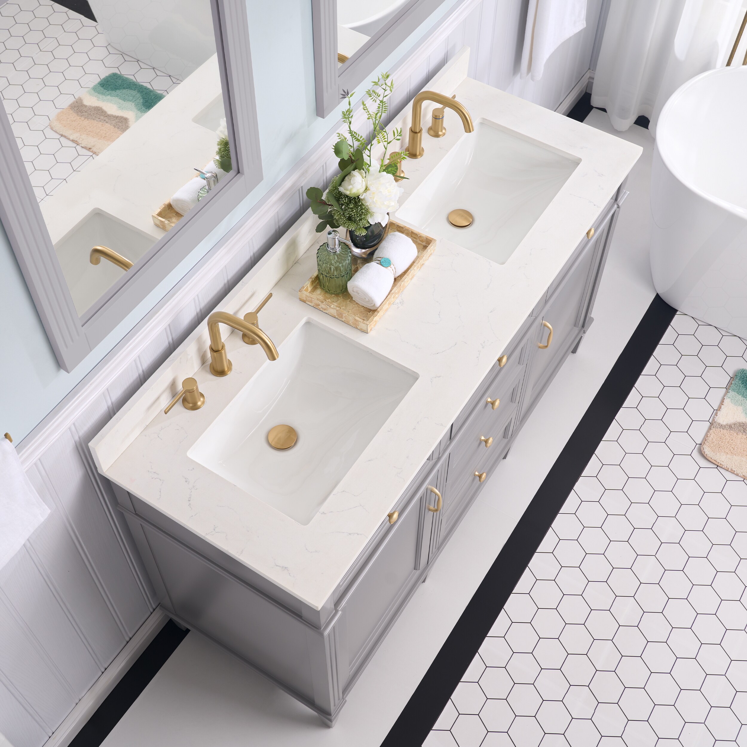 WELLFOR ELISA60QZ-TG Bath-Vanity-Combo - View #15