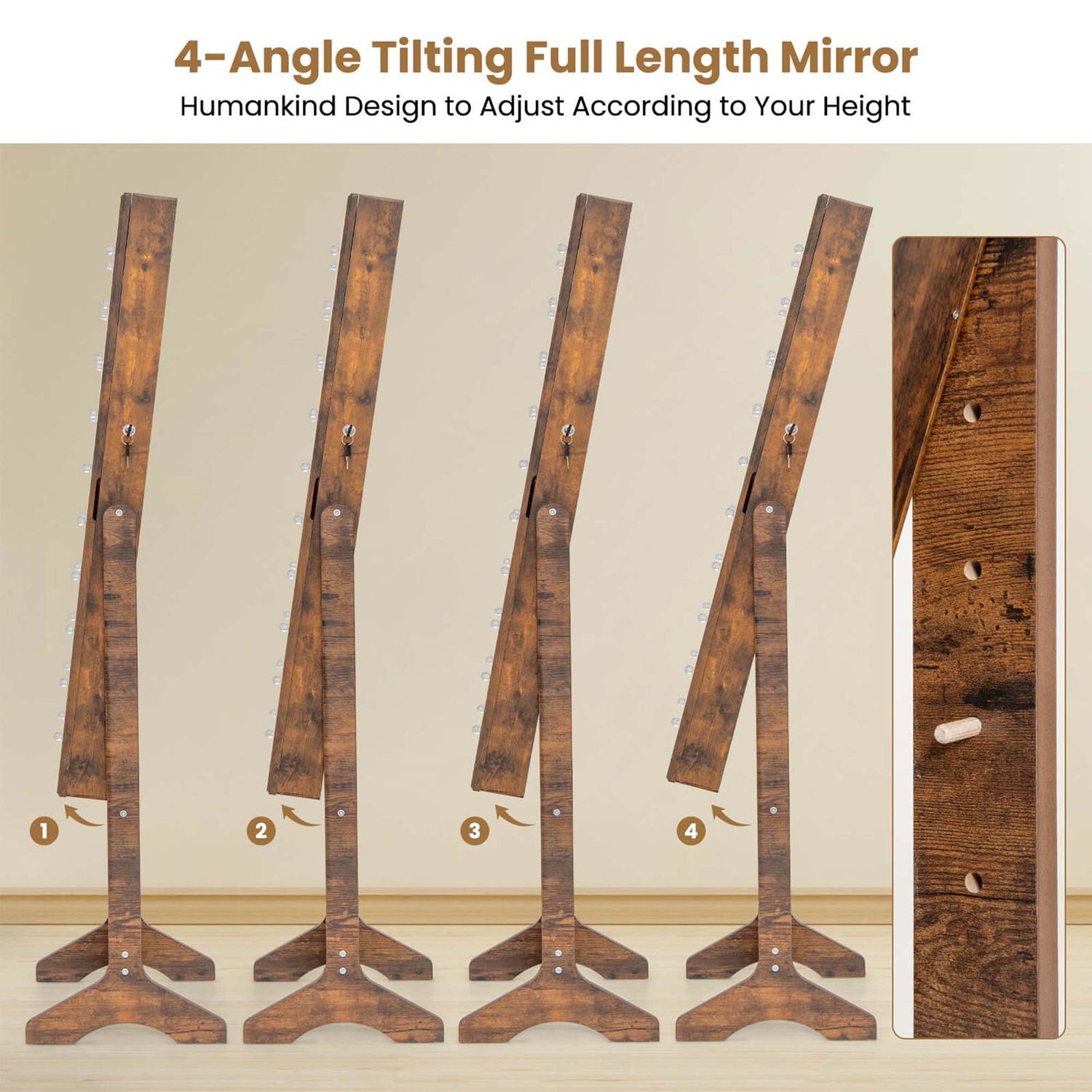 Costway HCST05088 Jewelry-Armoires - View #7