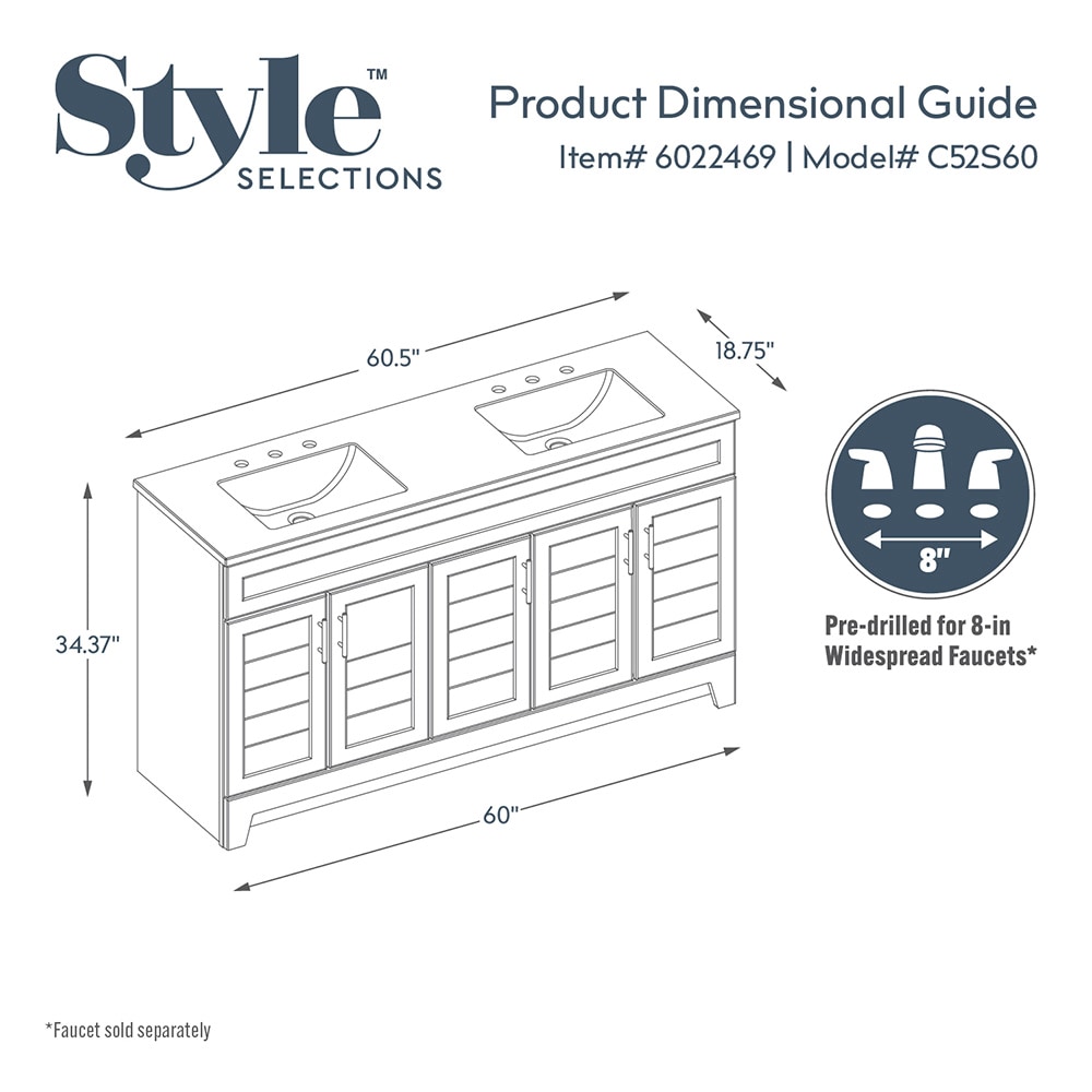 Style Selections C52S60 Bath-Vanity-Combo - View #4