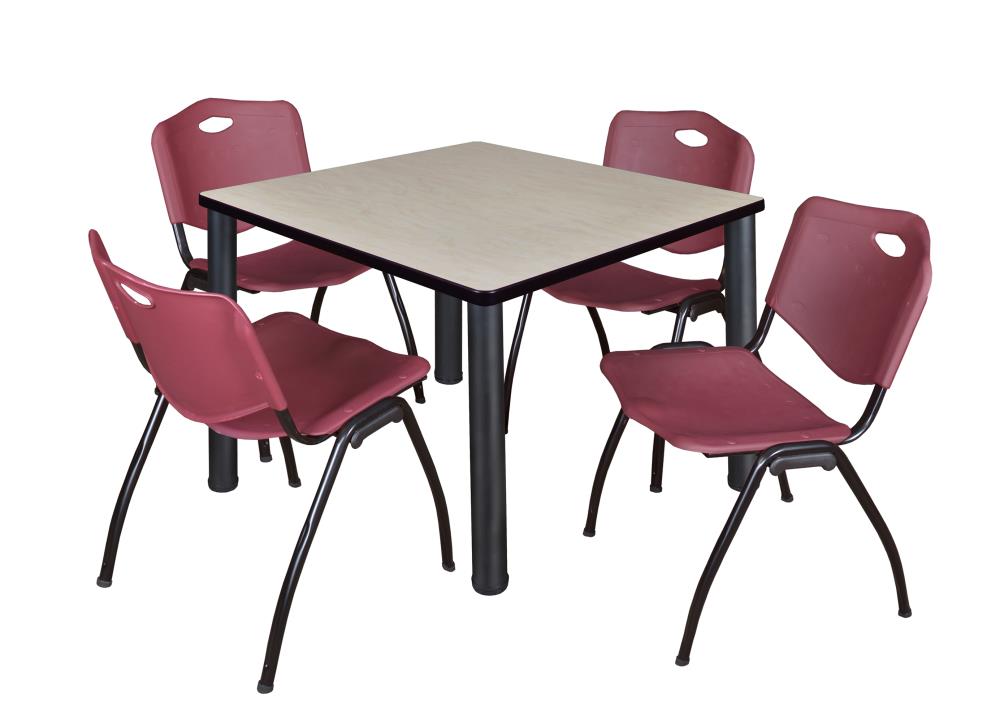 Regency TB3636PLBPBK47BY Breakroom Off-white 4-Person Training Table (36-in W x 29-in H)