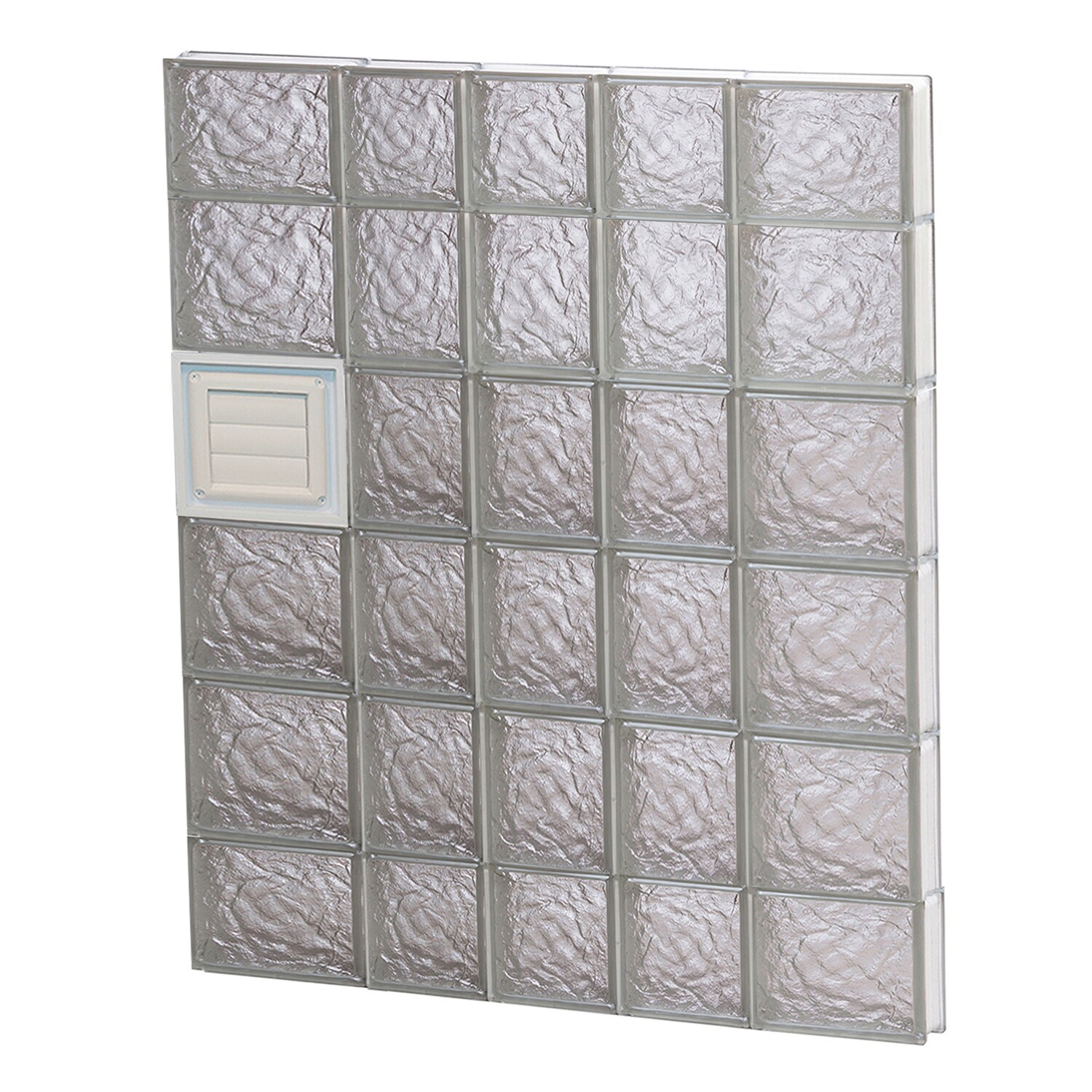 REDI2SET D3444IS Ice Glass 32.75-in x 42.5-in Frameless Replacement Glass Block Window