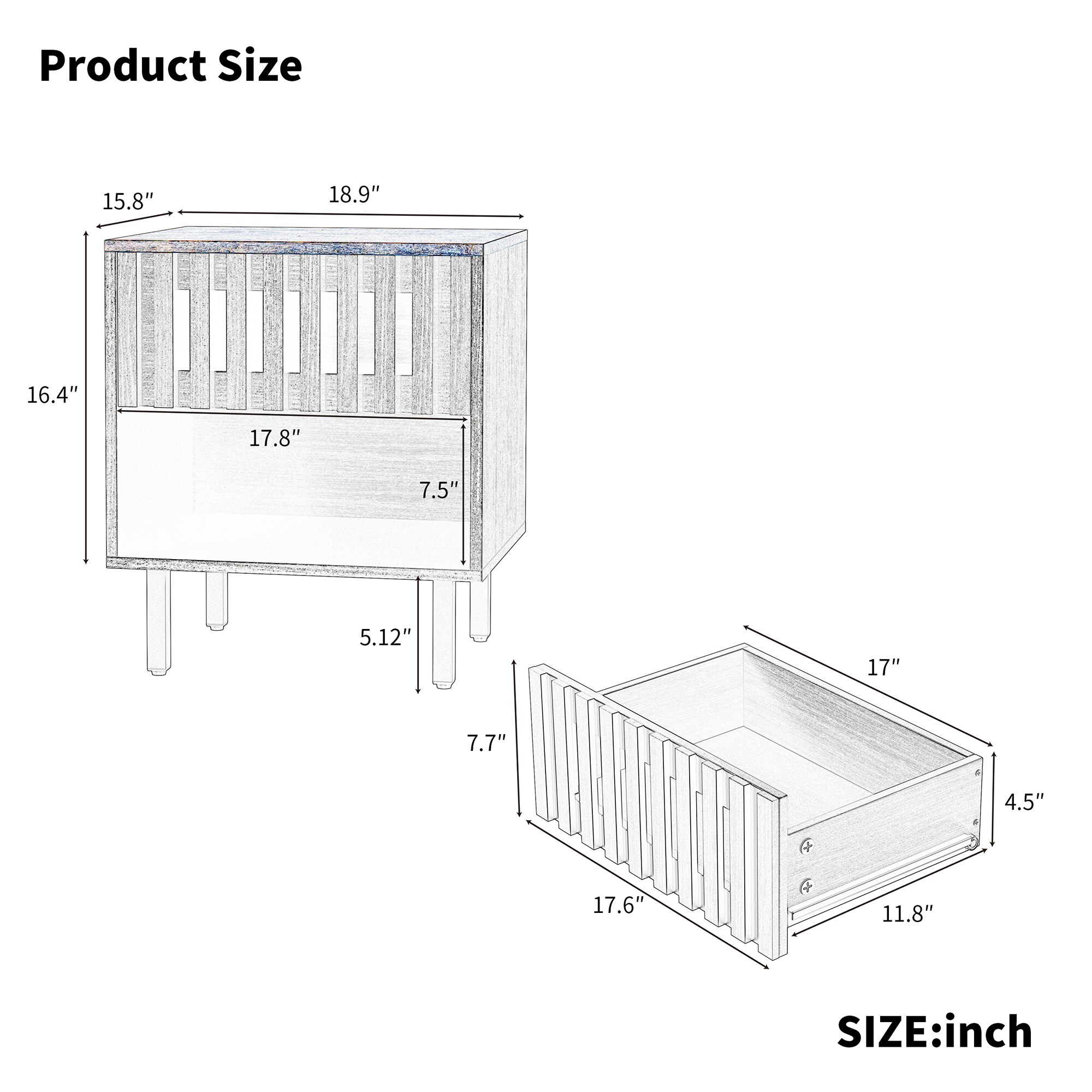 SINOFURN SYA330135BK nightstands - View #4