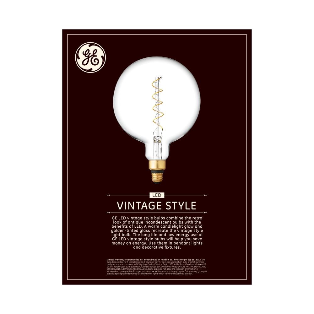 GE Vintage 40-Watt EQ G63 Warm White Medium Base (E-26) Dimmable