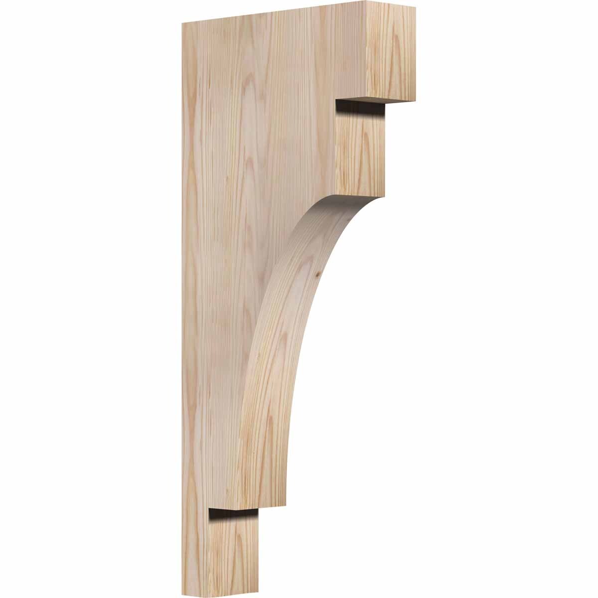 Ekena Millwork COR04X12X28MED00SDF 3.5-in x 12-in x 28-in Mediterranean Unfinished Douglas fir Wood Paintable/Stainable Corbel