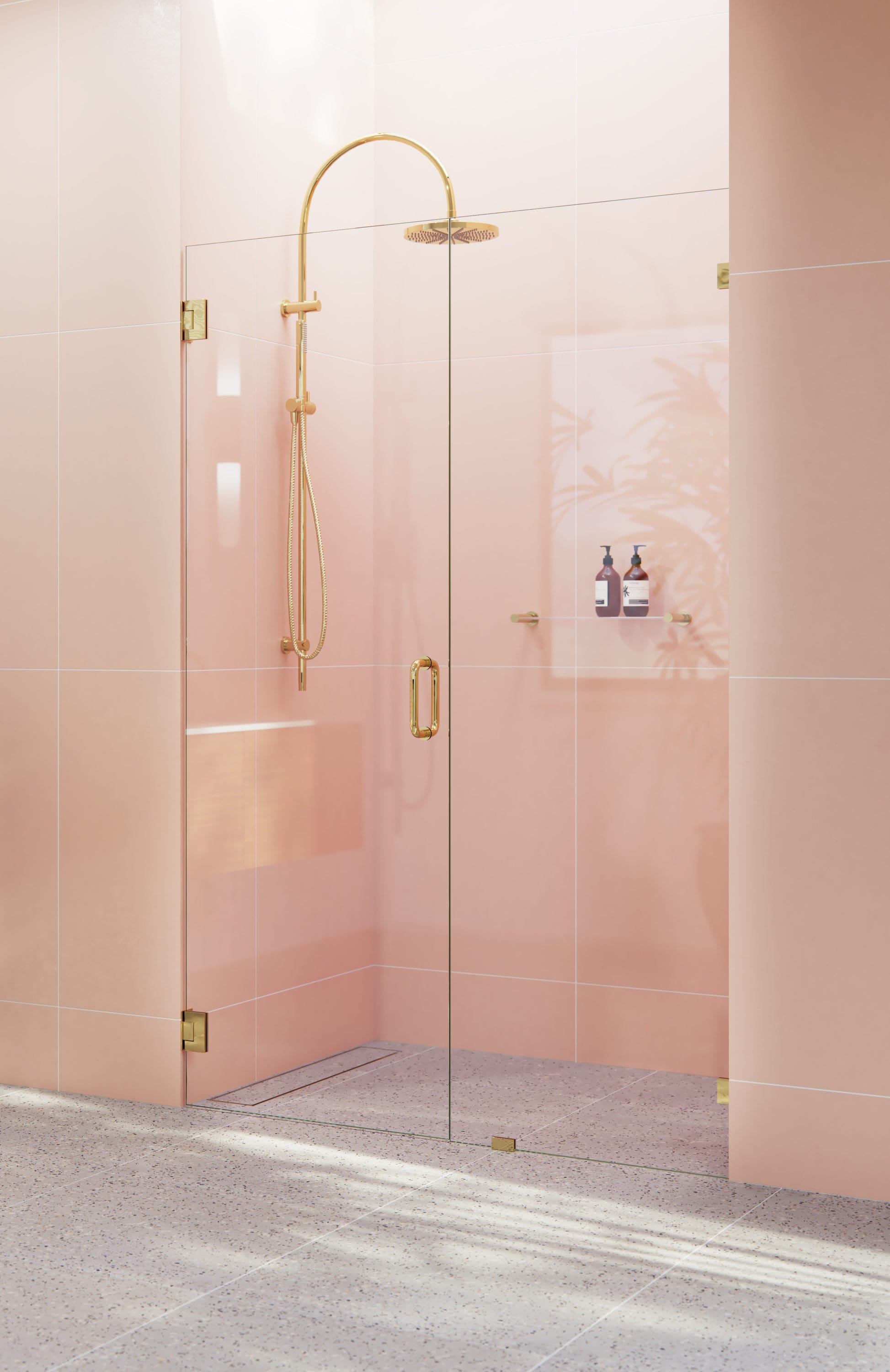 Glass Warehouse Illume Polished Brass 54 1 4 In X 78 In Frameless