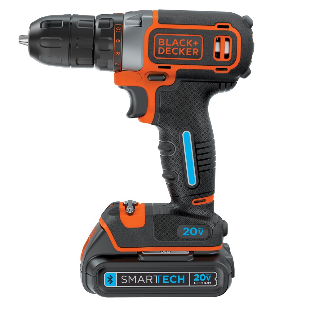 BLACK+DECKER SMARTECH 20-volt Max 3/8-in Keyless Cordless Drill (1 ...