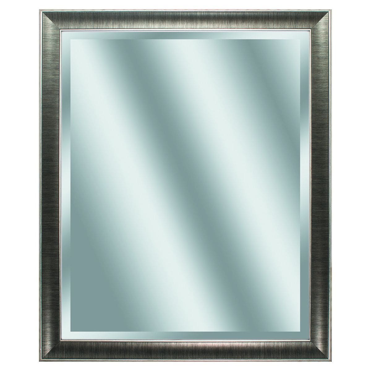 HomeRoots 4000366034 28.0-Inches W x 34.0-Inches H Rectangle Gray Polished Wall Mirror