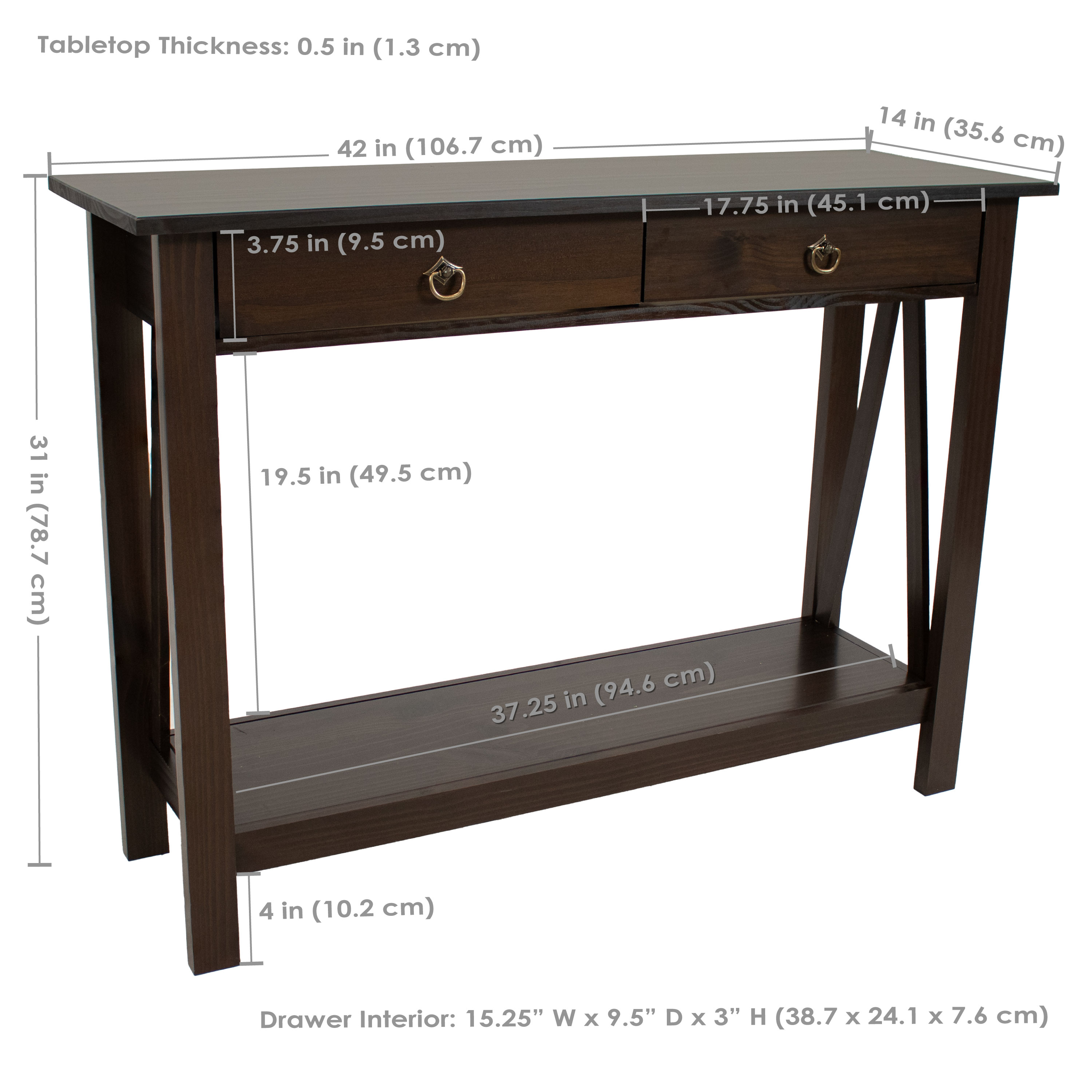 Sunnydaze Decor AGR-783 Console-Sofa-Tables - View #14