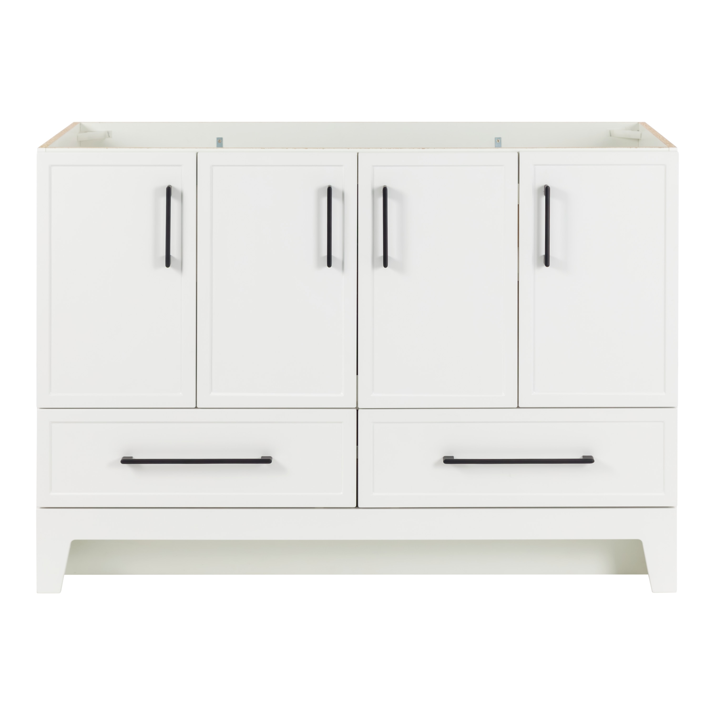 Style Selections ME48P1-WH Meera 48-in White Bathroom Vanity Base Cabinet without Top