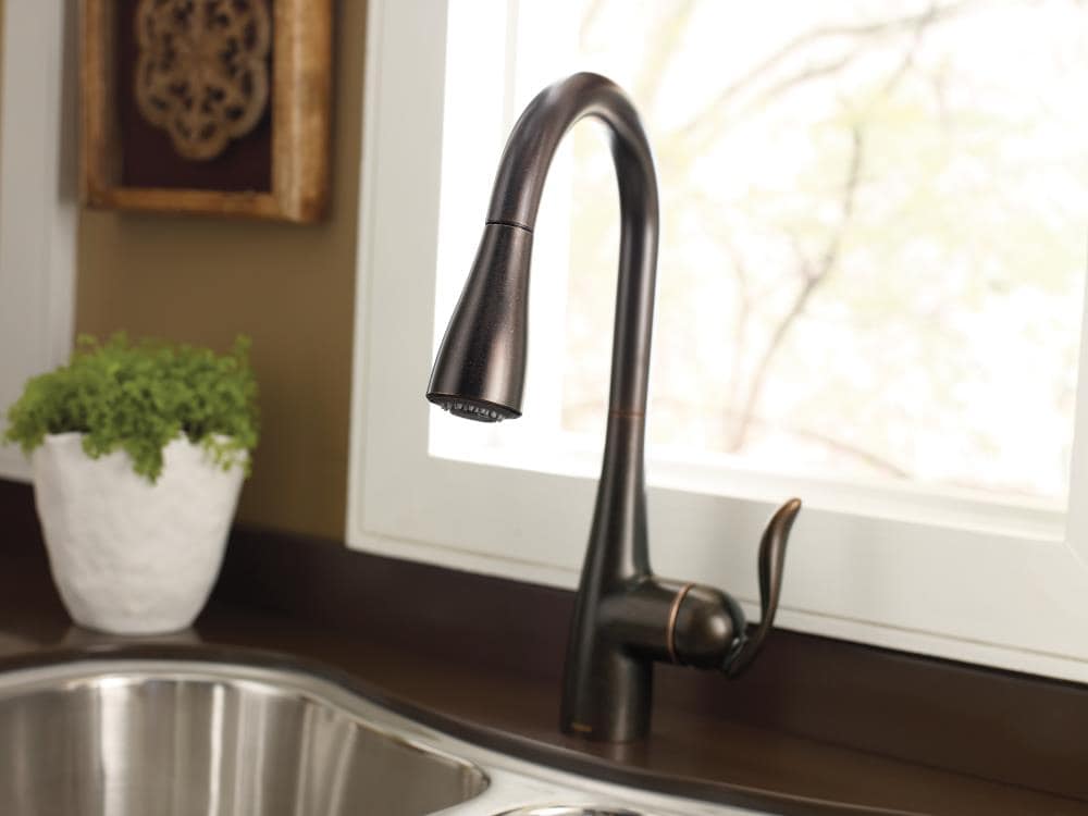 Oil Rubbed Bronze Pull-Out Spray Kitchen Faucet