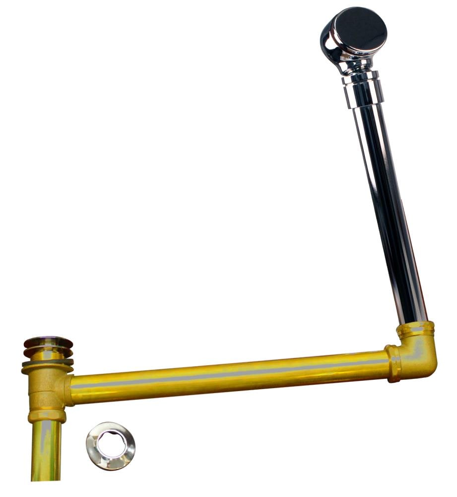 WESTBRASS 7932420BJHRDC-26 Brass Direct Outlet Semi-exposed Waste and Overflow with Ball Joint and Tip-toe Drain, In Polished Chrome