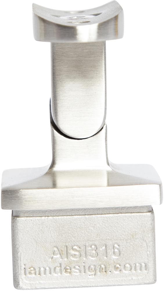 IAM Design E019760184 2.5-in x 2.5-in Stainless Steel Unfinished Stainless steel Handrail bracket