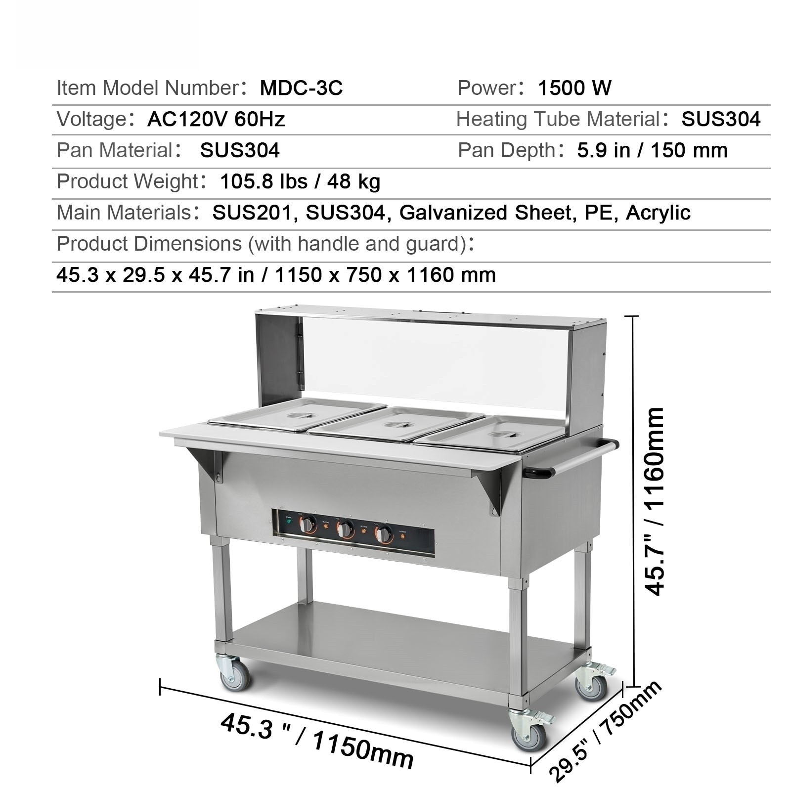 VEVOR CJRT4G2000W000001V1 Buffet-Servers - View #10