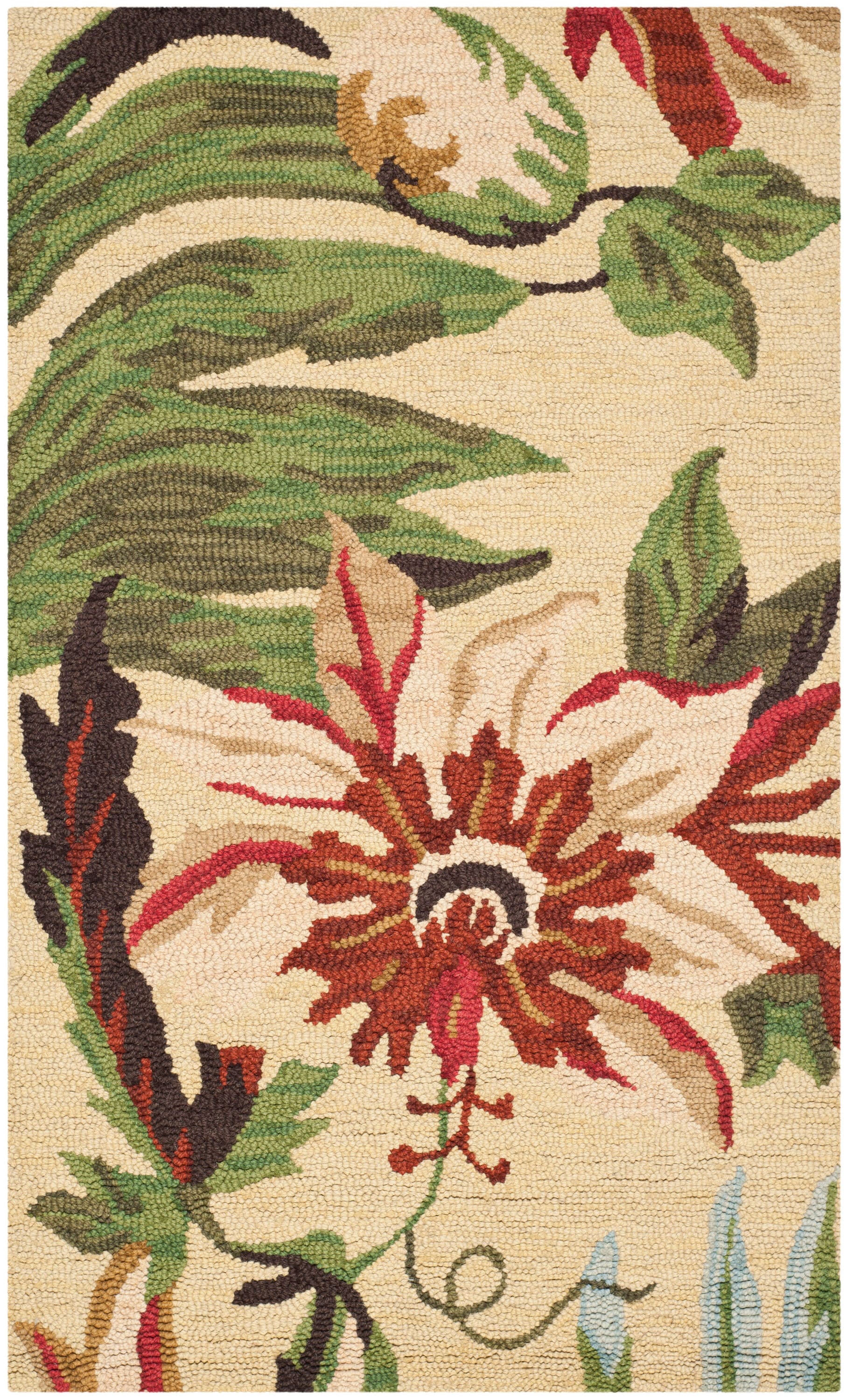 Jardin 325A Ivory Multi 3 x 5 Rectangular Area rug