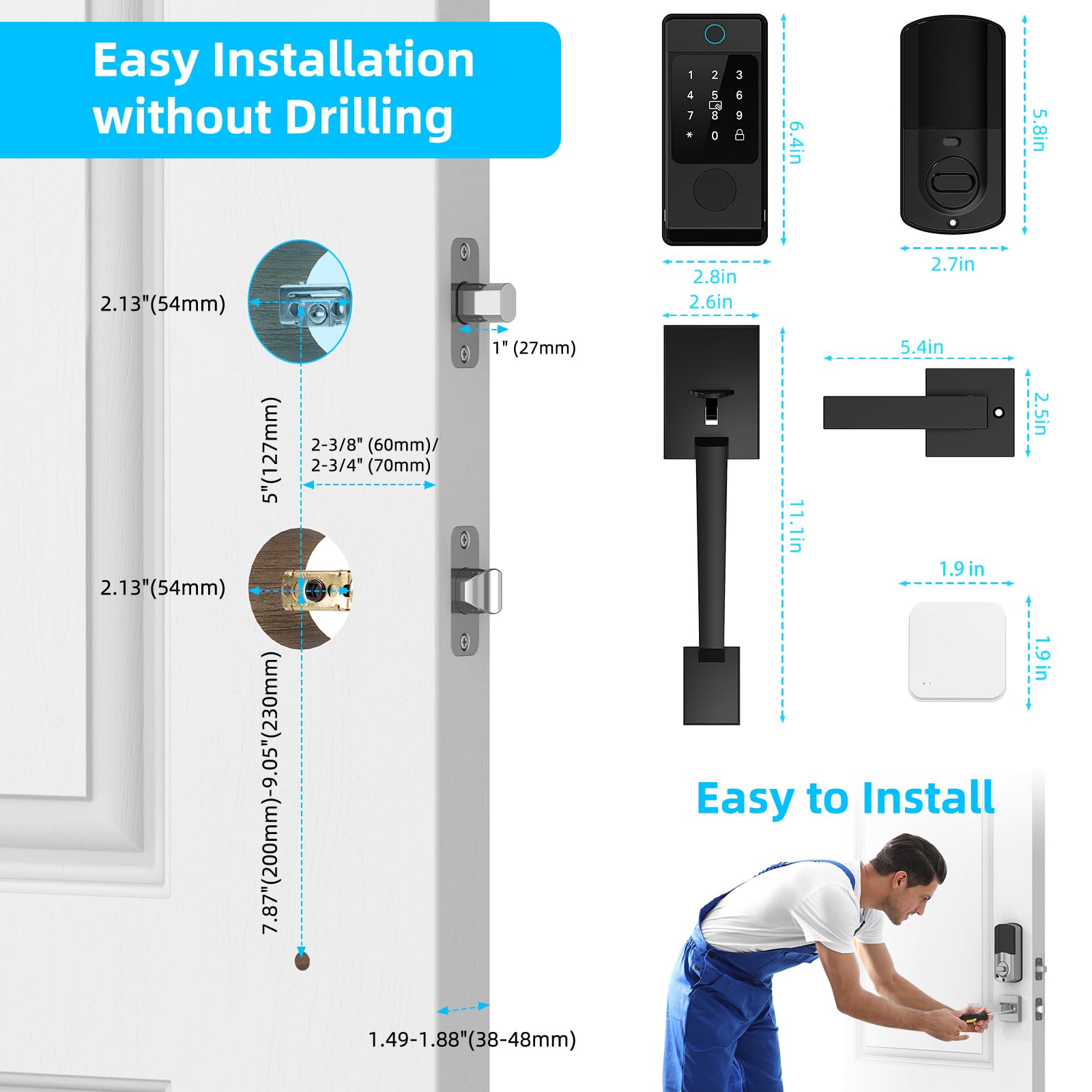 Anqtovp LAN0812N296 Door-Deadbolts - View #5