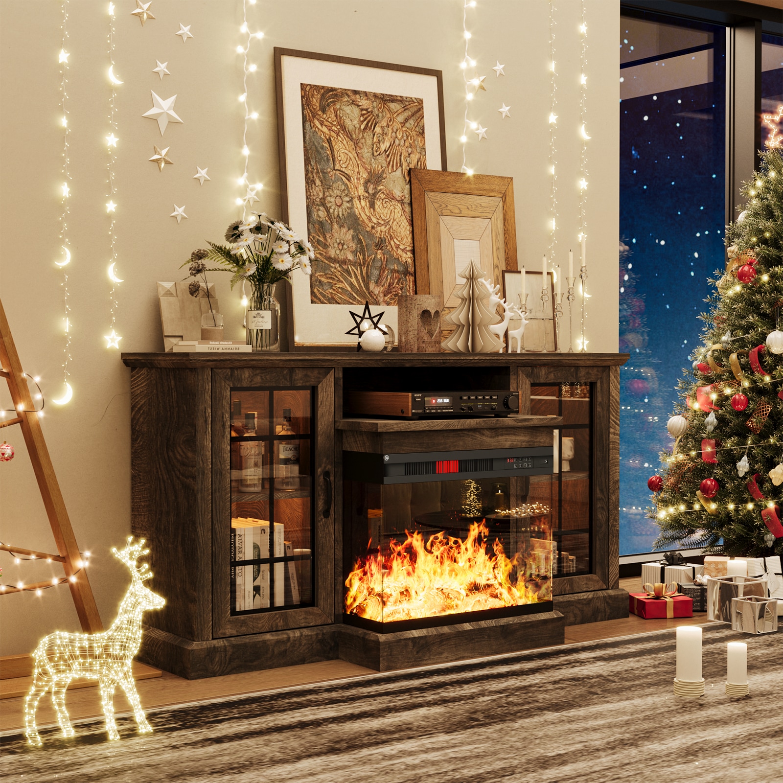 AOXUN H21022GR+H20022 Electric-Fireplaces - View #8