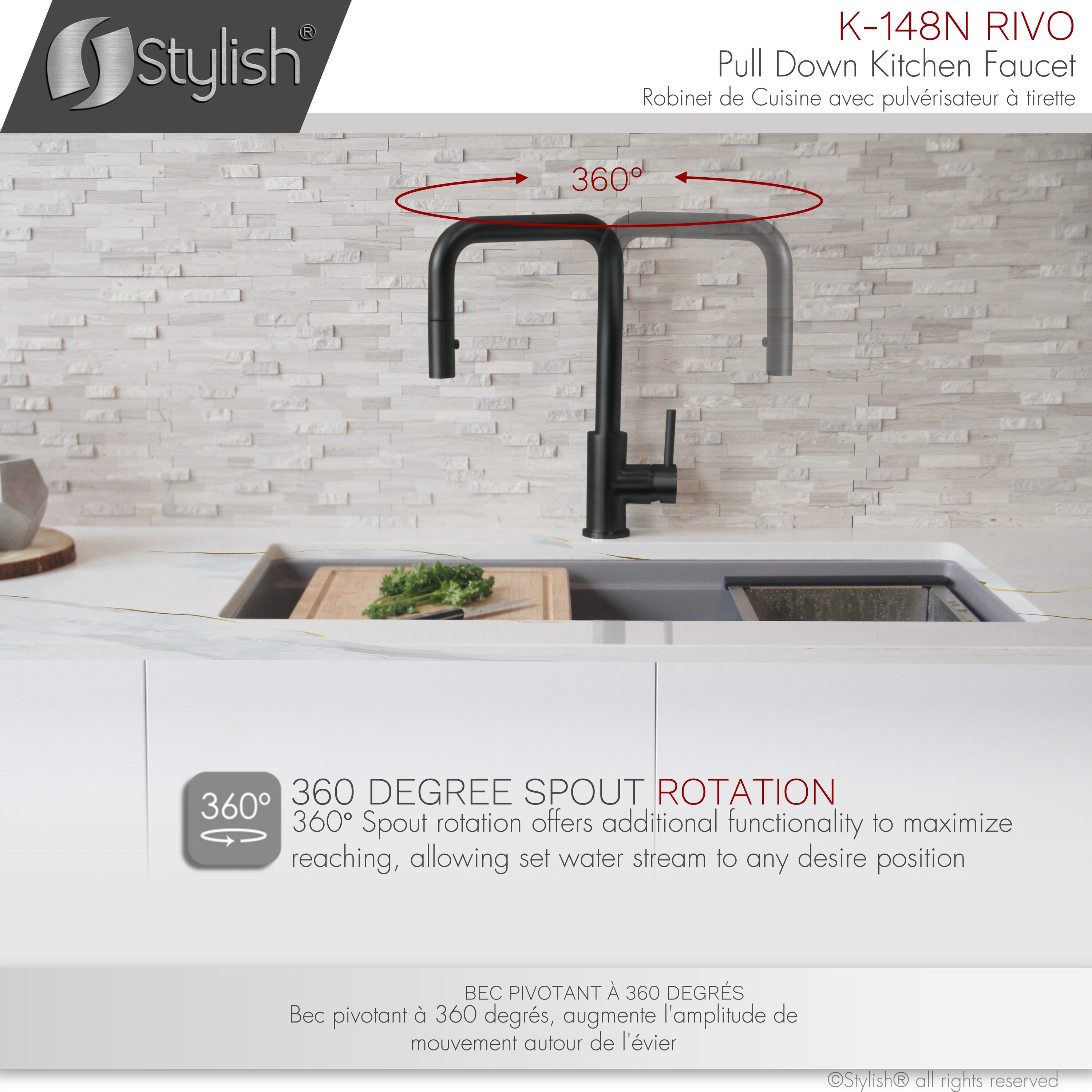 Stylish K-148N Kitchen-Faucets - View #3