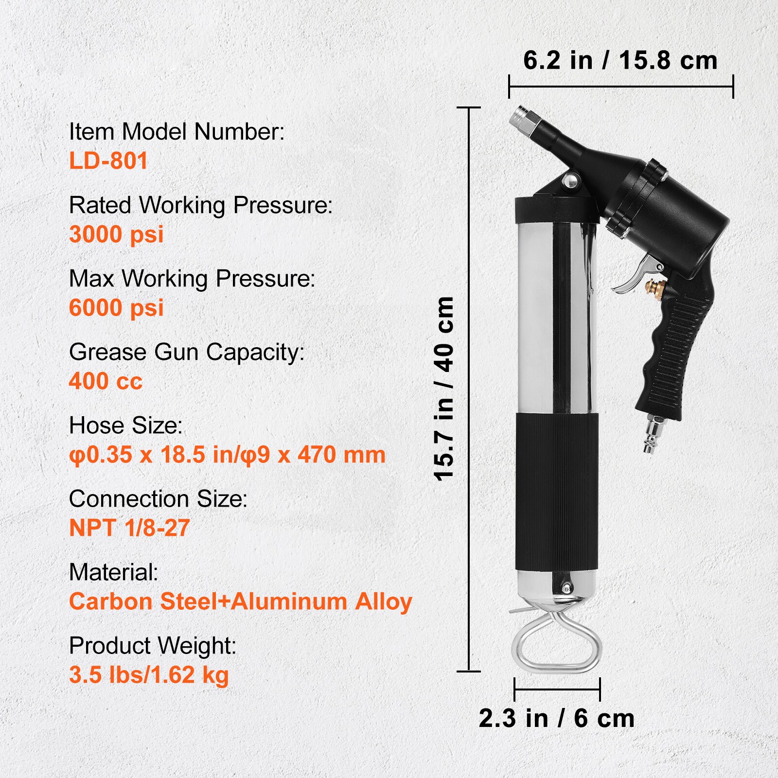 VEVOR SCQD18IN600001986V0 Air-Grease-Guns - View #7