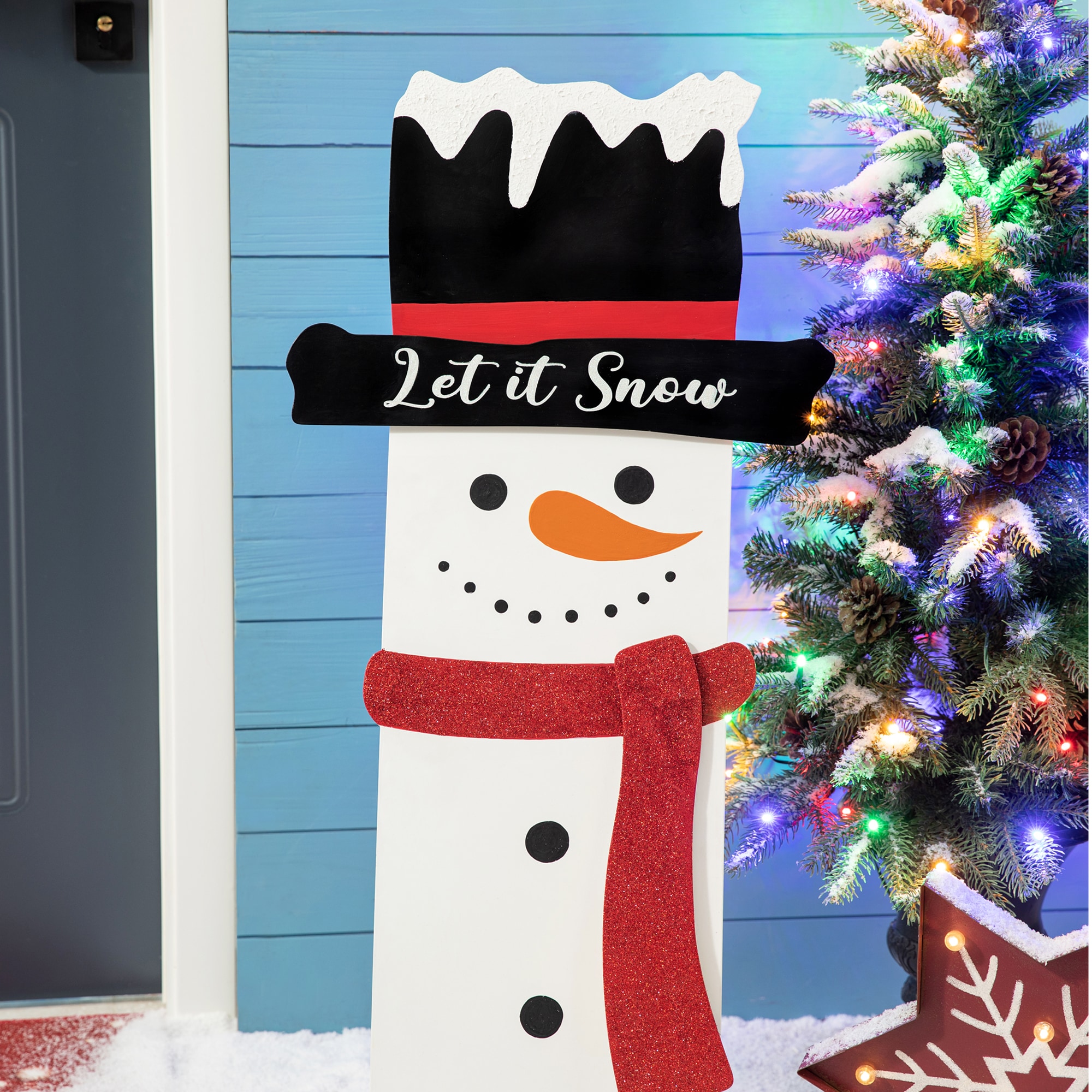 Snowman, Winter Snowman Decor, Snowman Door Hanger, Snowman Porch Decor,  Wooden Snowman, Standing Snowman, Winter Door Hanger, Christmas Gift, One  of