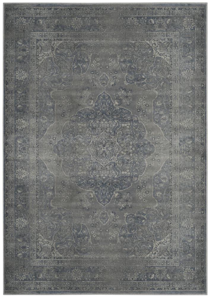 Safavieh VTG158-7110-4 Vintage Kerman 4 x 6 (ft) Loomed Synthetic Light Gray/Light Blue Rectangular Indoor Distressed/Overdyed Vintage Area rug