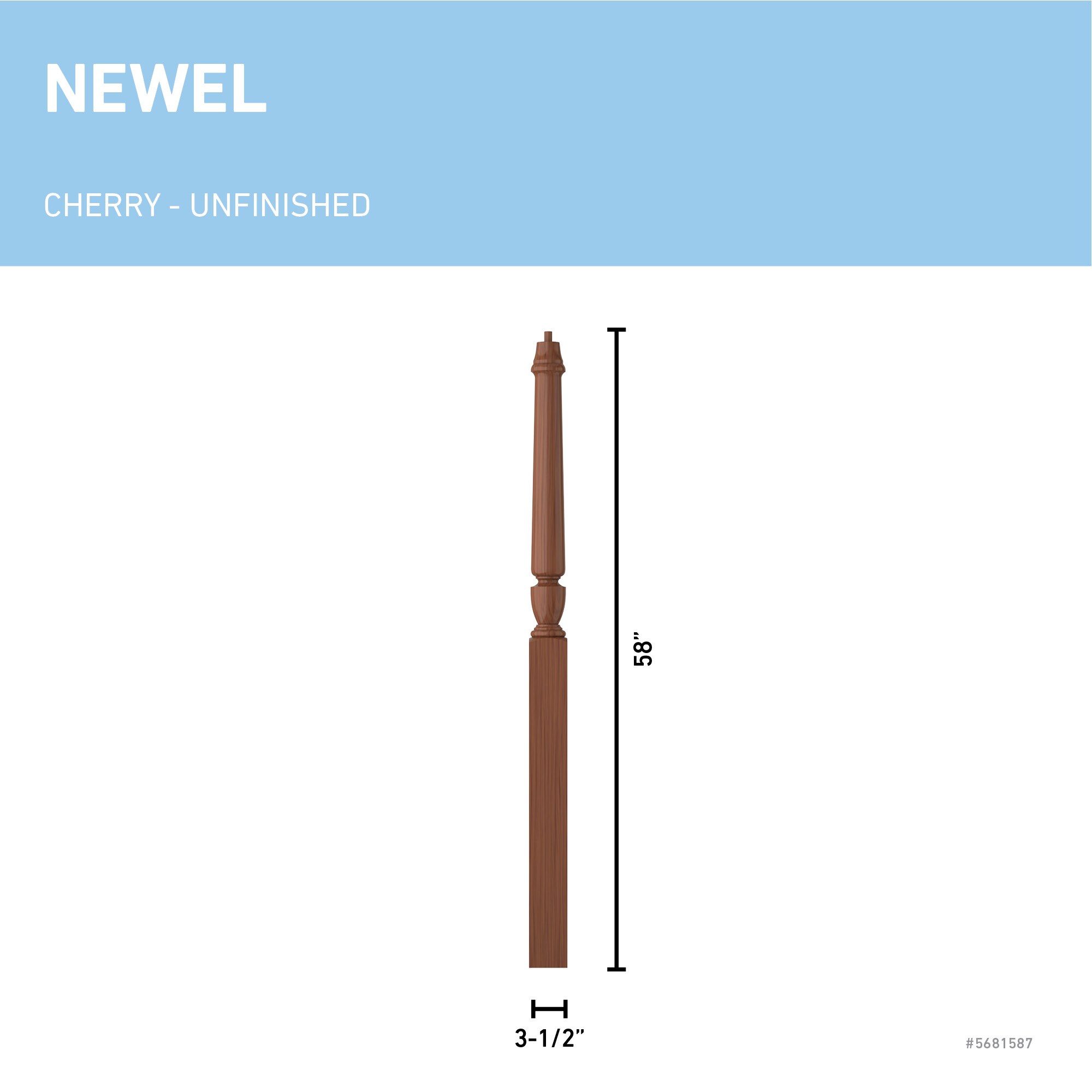 L.J. Smith Stair Systems LJP-3015-C Interior-Stairpart-Newel-Posts - View #3