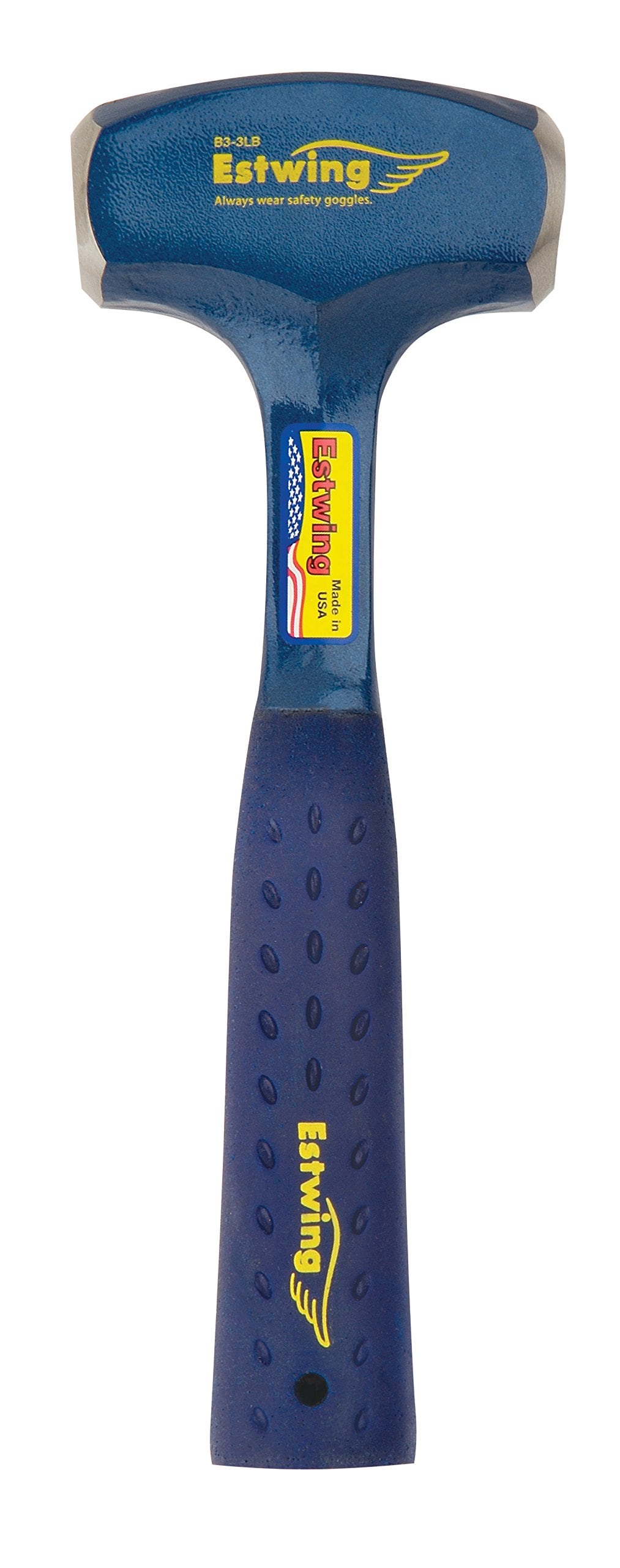 Estwing B3-3LB 3 lb Crack Hammer 11-Inch Polished Steel Head Cushioned Grip #B3-3LB