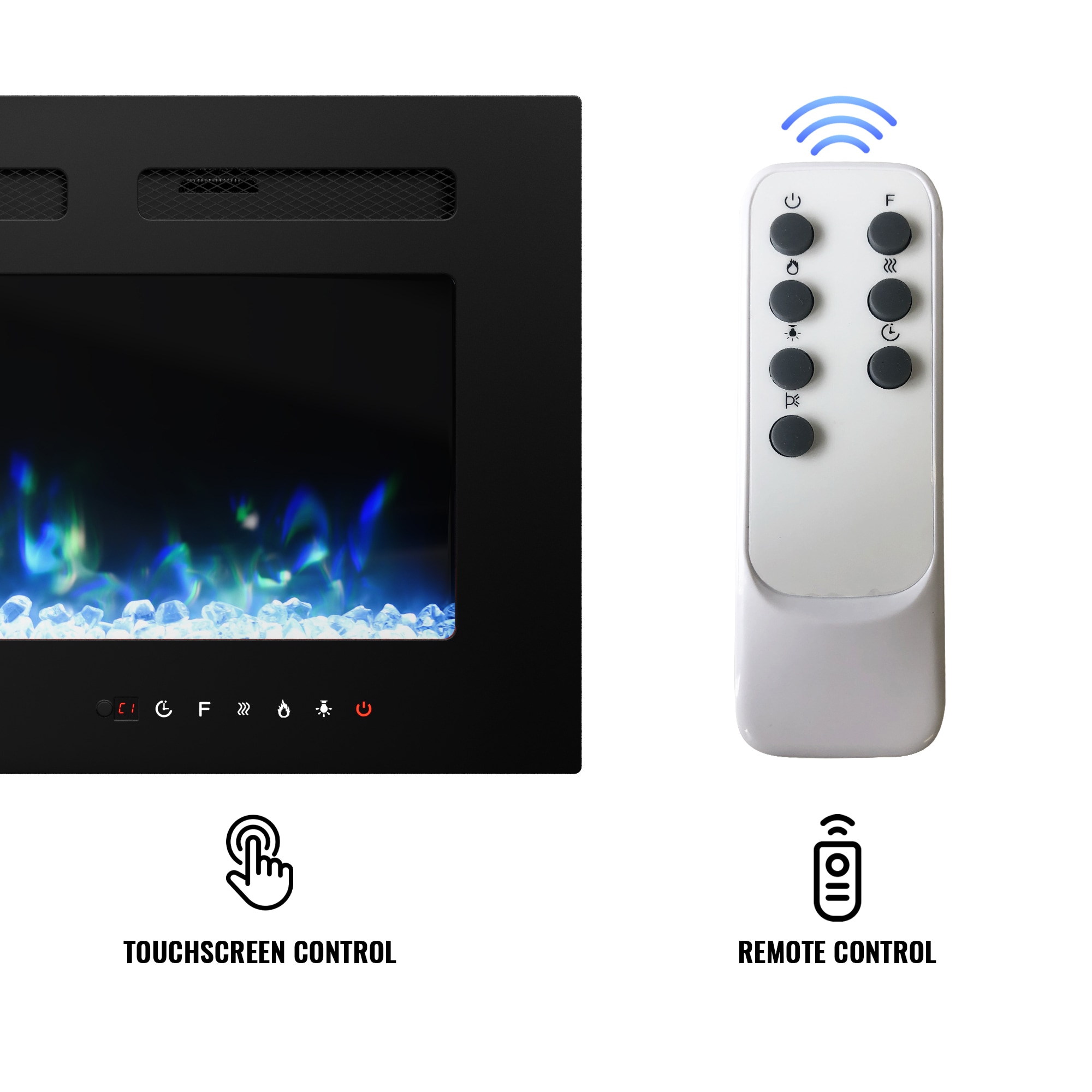 Clihome CL-CYTVS07-WHI Electric-Fireplaces - View #3