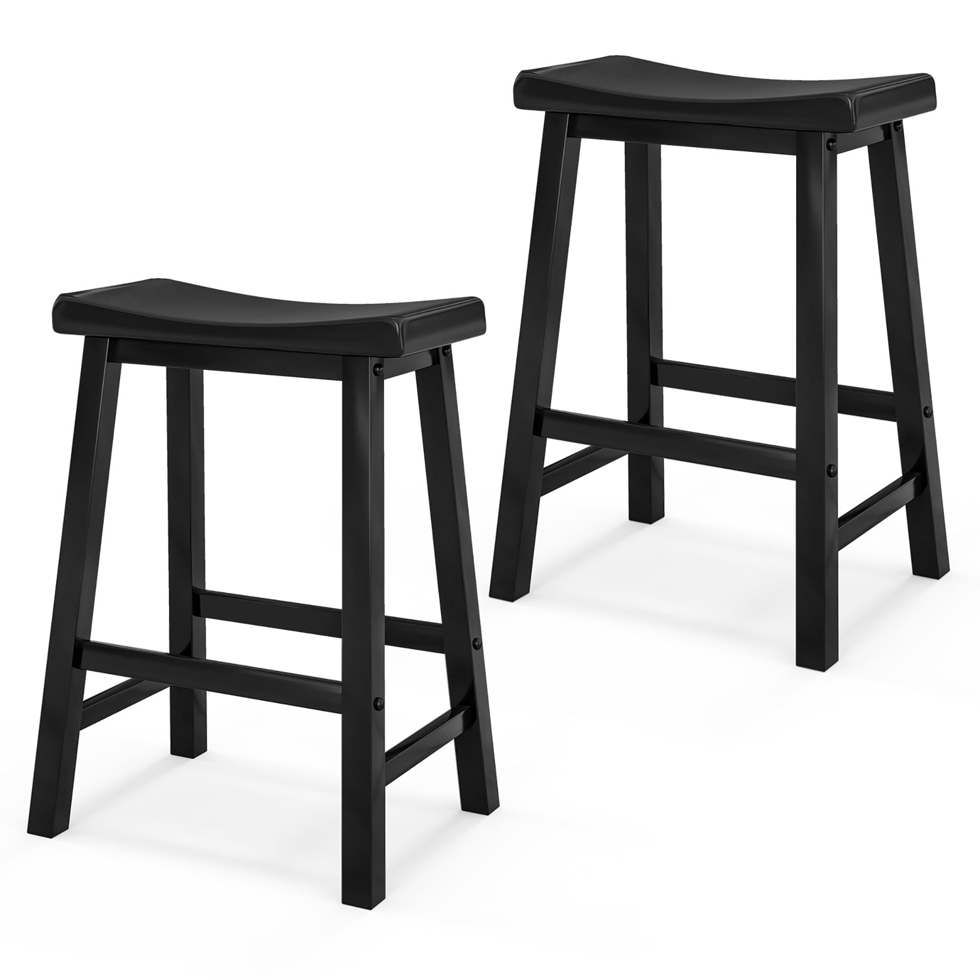 Costway SXL00024 Black 24.0-in H Counter height Wood Bar Stool