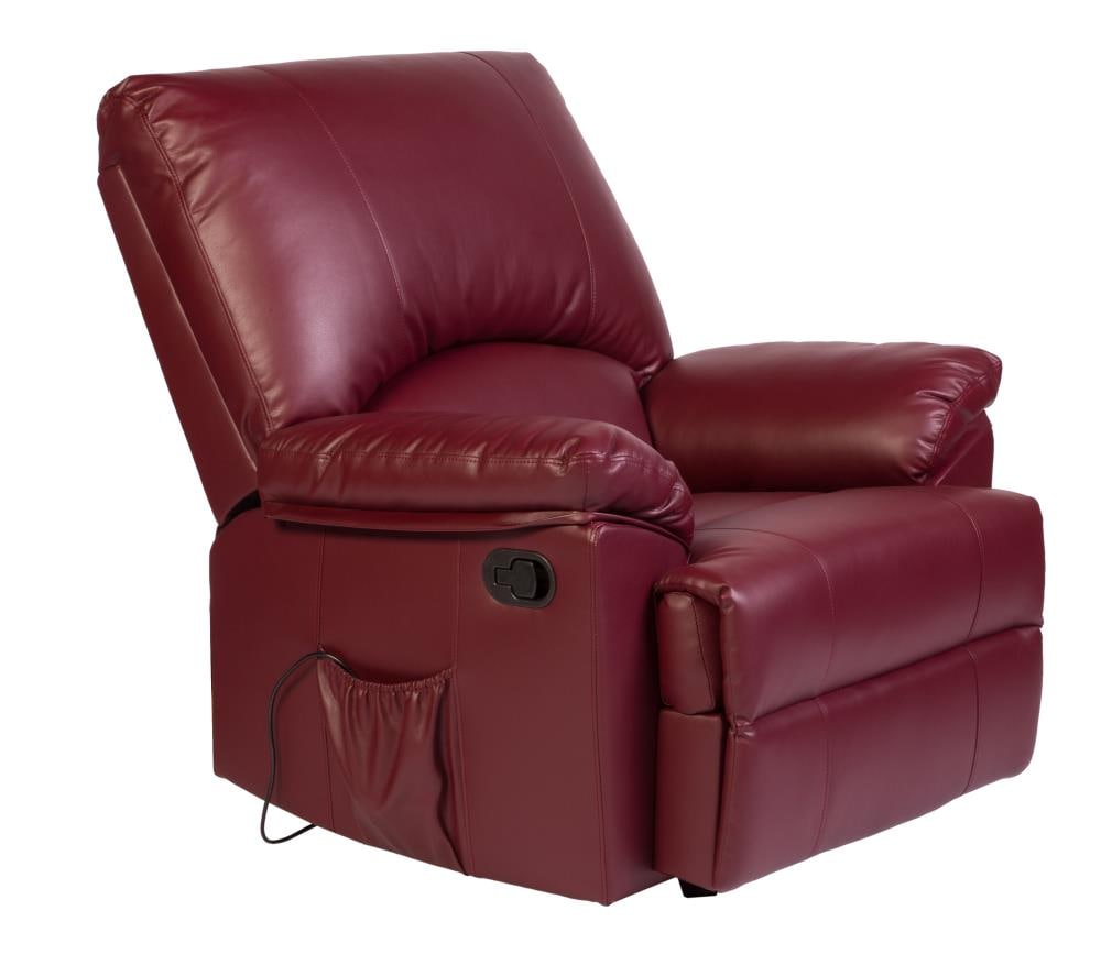 red leather massage chair