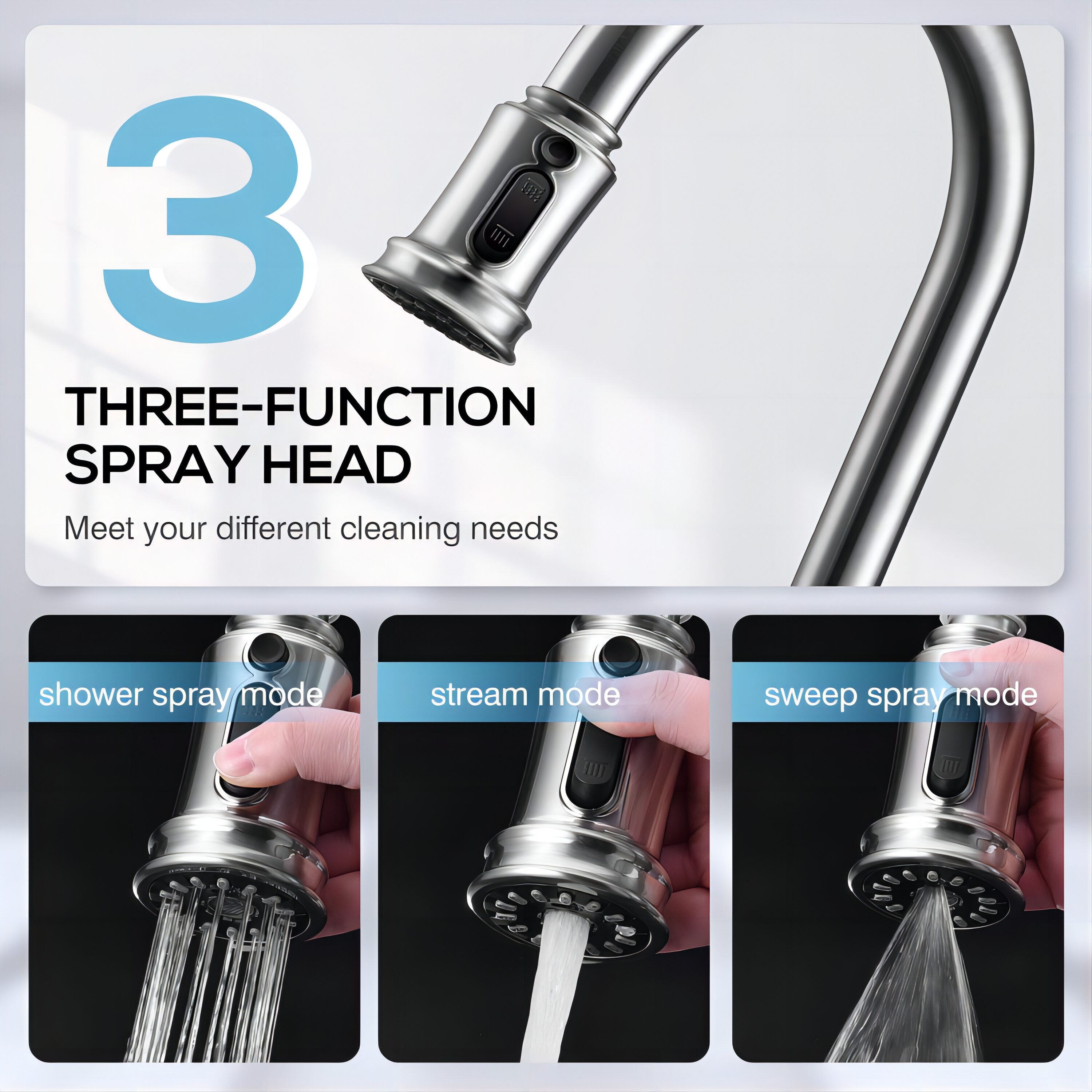 Kahomvis TC-QPW6-5019 Kitchen-Faucets - View #2