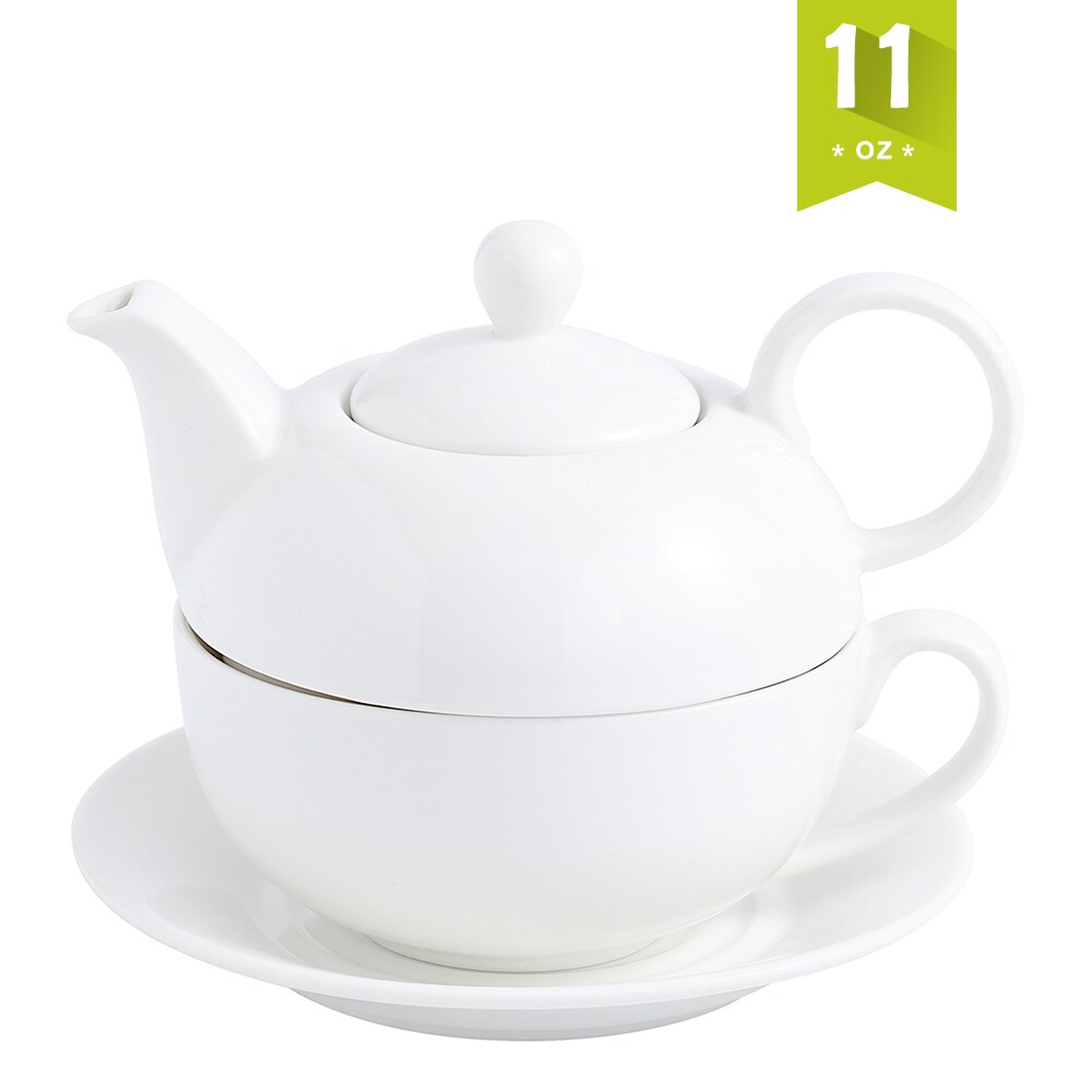 MALACASA Tea for One Set, Teapot 11 Ounce and Cup 8.4