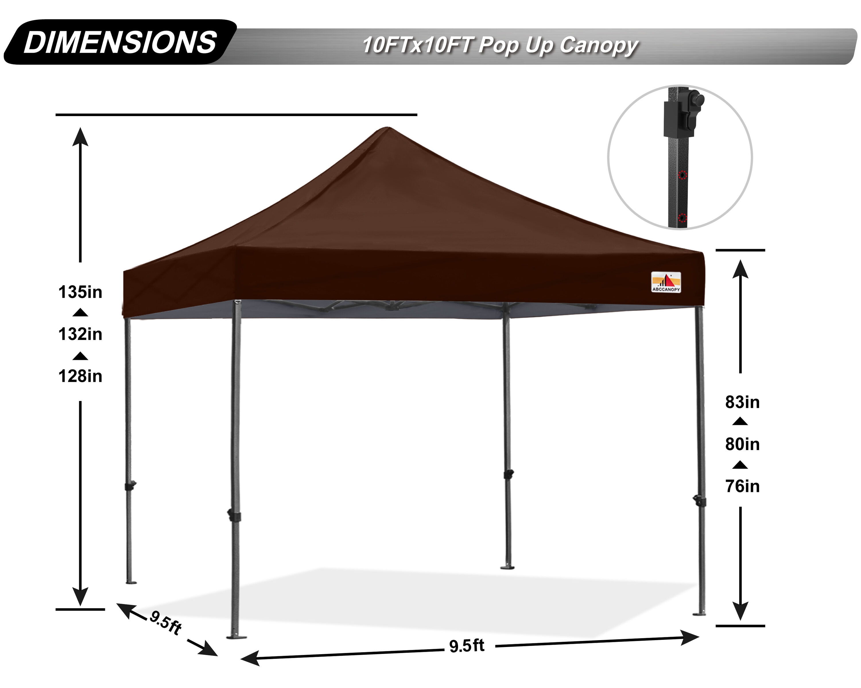 ABCCANOPY 10X10KK-BROWN Canopies-Sl - View #5
