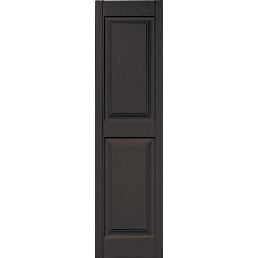Vantage V4711455010 14.875-in W x 54.75-in H Musket Brown Raised panel Exterior Shutters ( 1 -Pack )