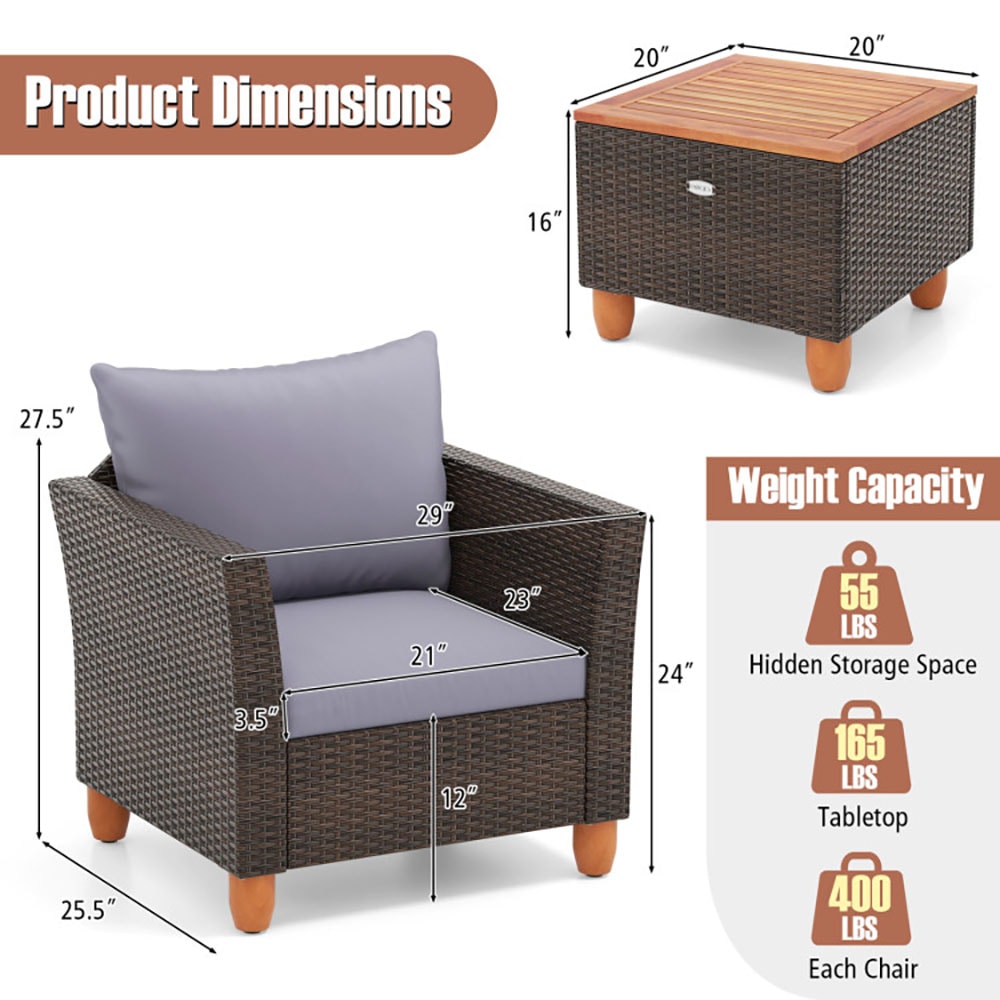 GZMR GZ-A0001SF7G Patio-Conversation-Sets - View #6