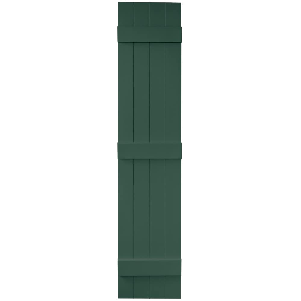 Vantage V6831467028 13.875-in W x 66.875-in H Forest Green Board and batten Exterior Shutters ( 1 -Pack )