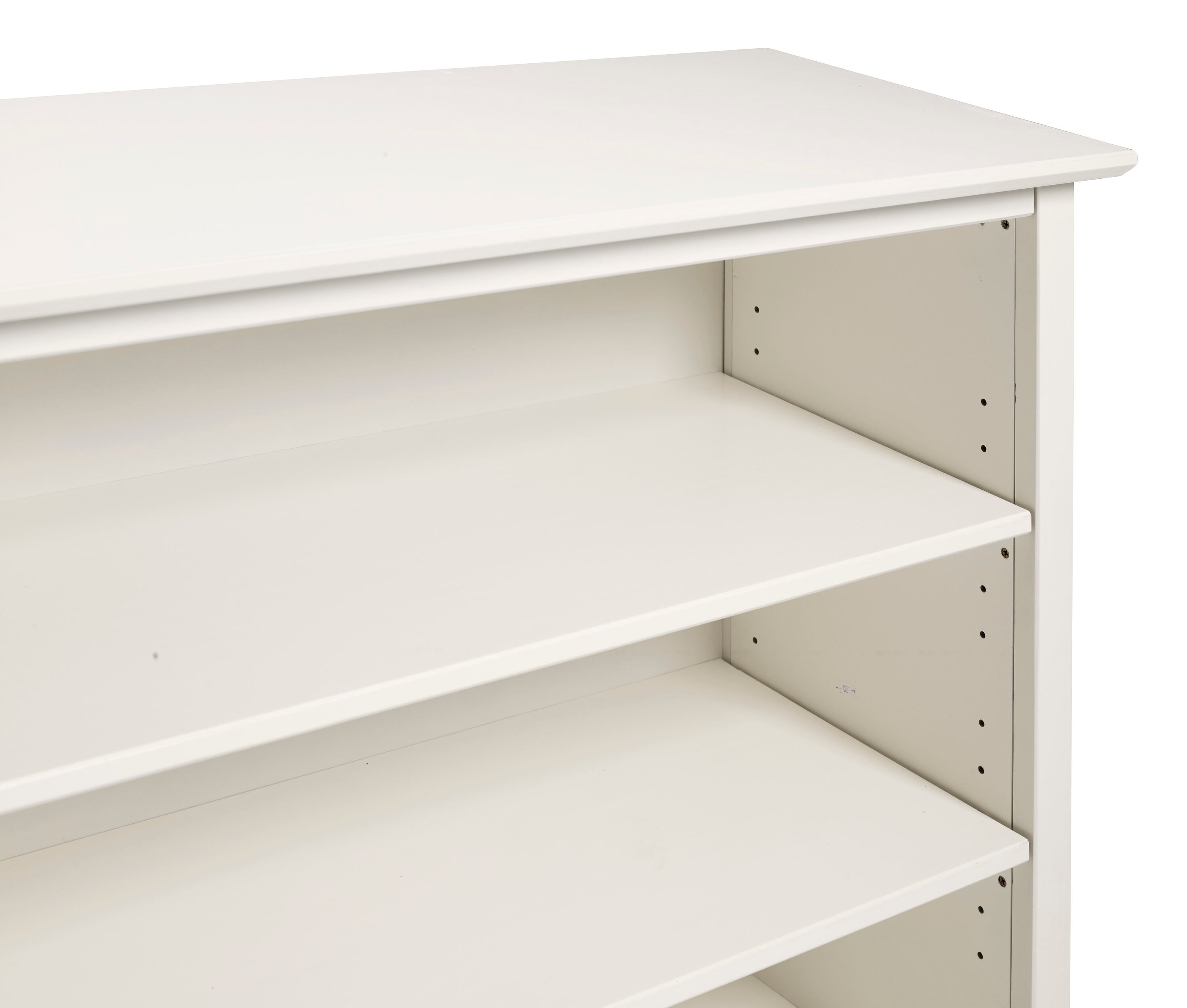 White Adjustable Kids Wooden Under Window Bookcase