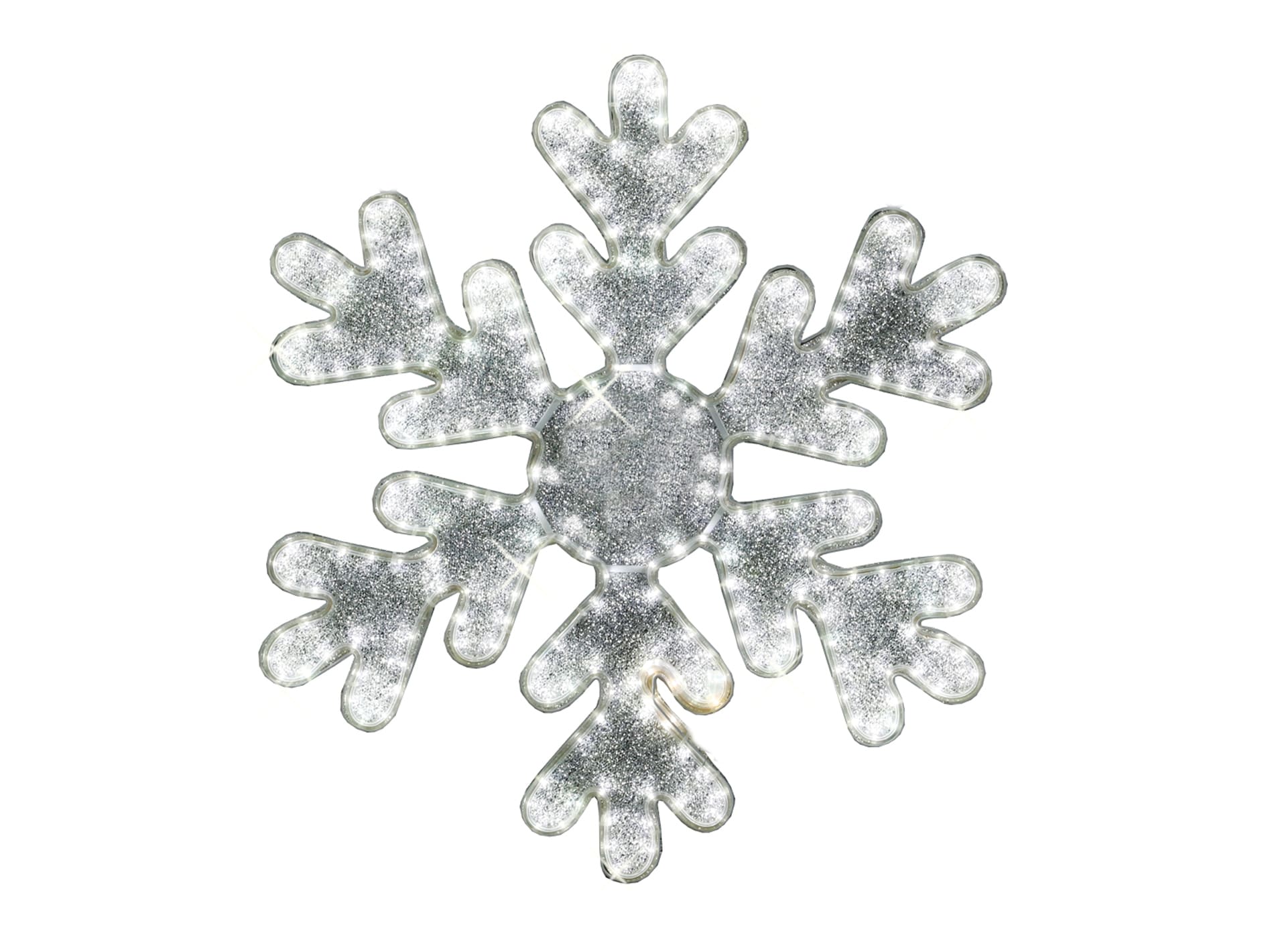 GE 82248LO 28-Inches Hanging Snowflake Hanging decoration with White LED Lights