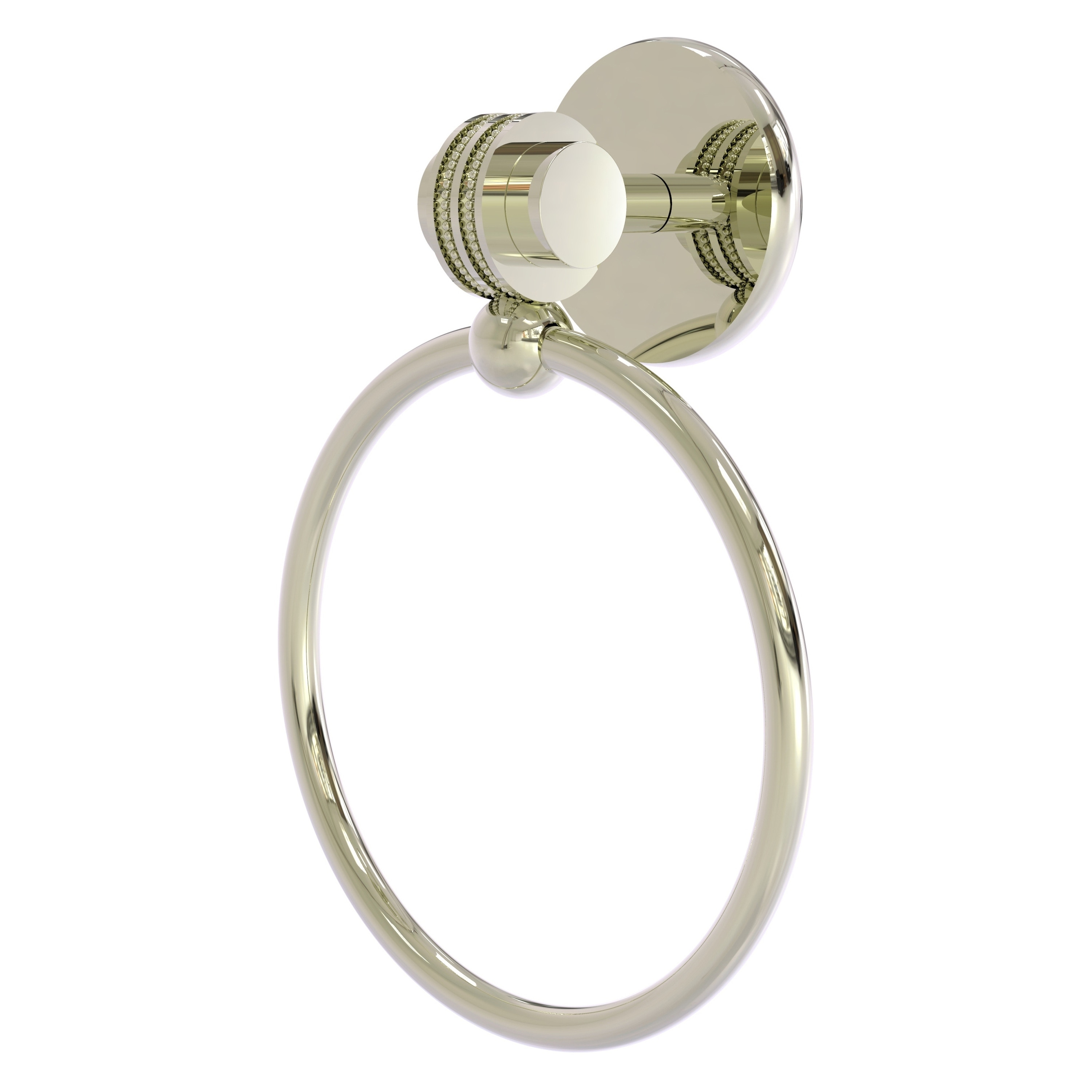 Allied Brass 7216D-PNI Satellite Orbit Two Polished Nickel Wall mount Single Towel Ring