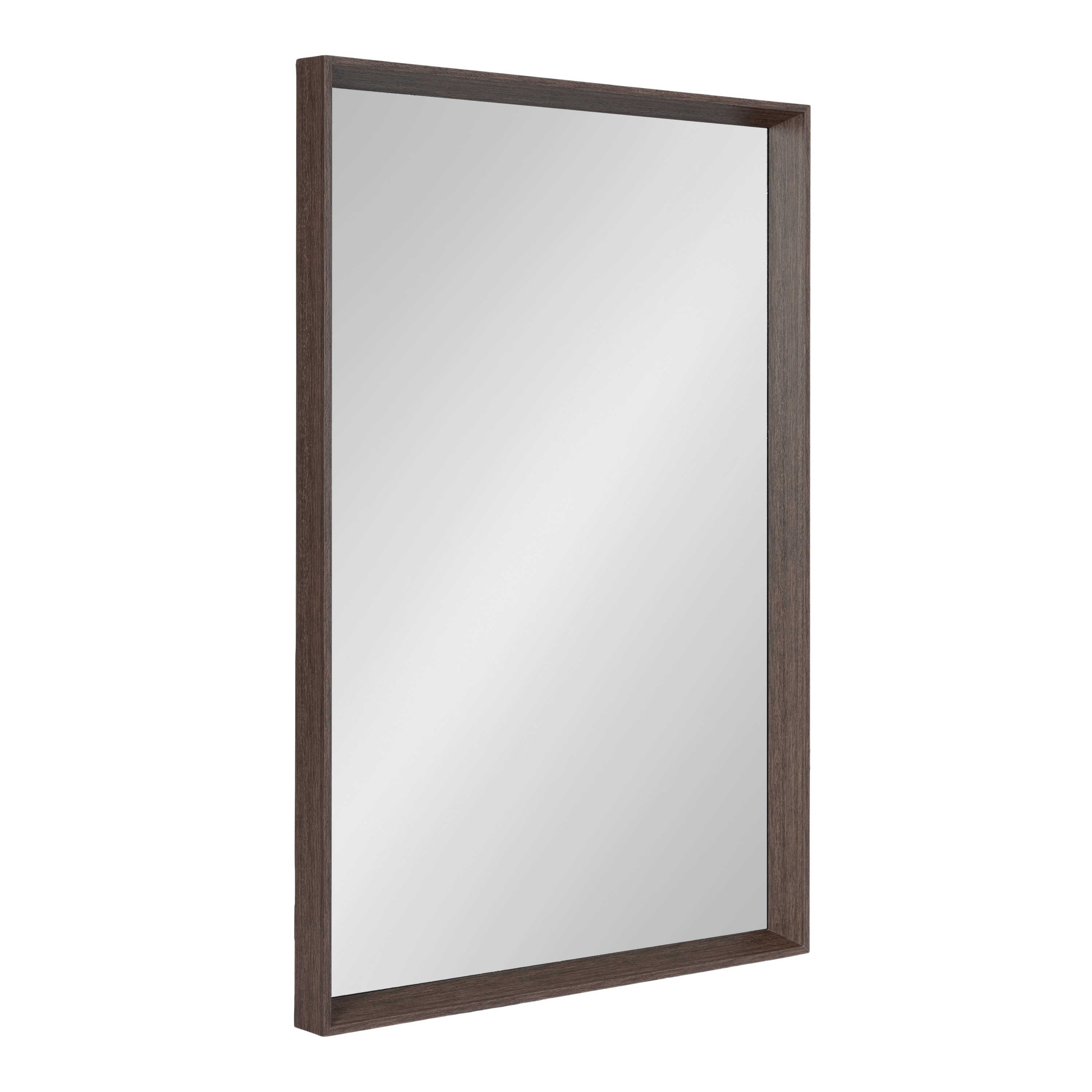 Kate and Laurel 225684 Quato 24.00-Inches W x 36-Inches H Rectangle Brown Framed Wall Mirror