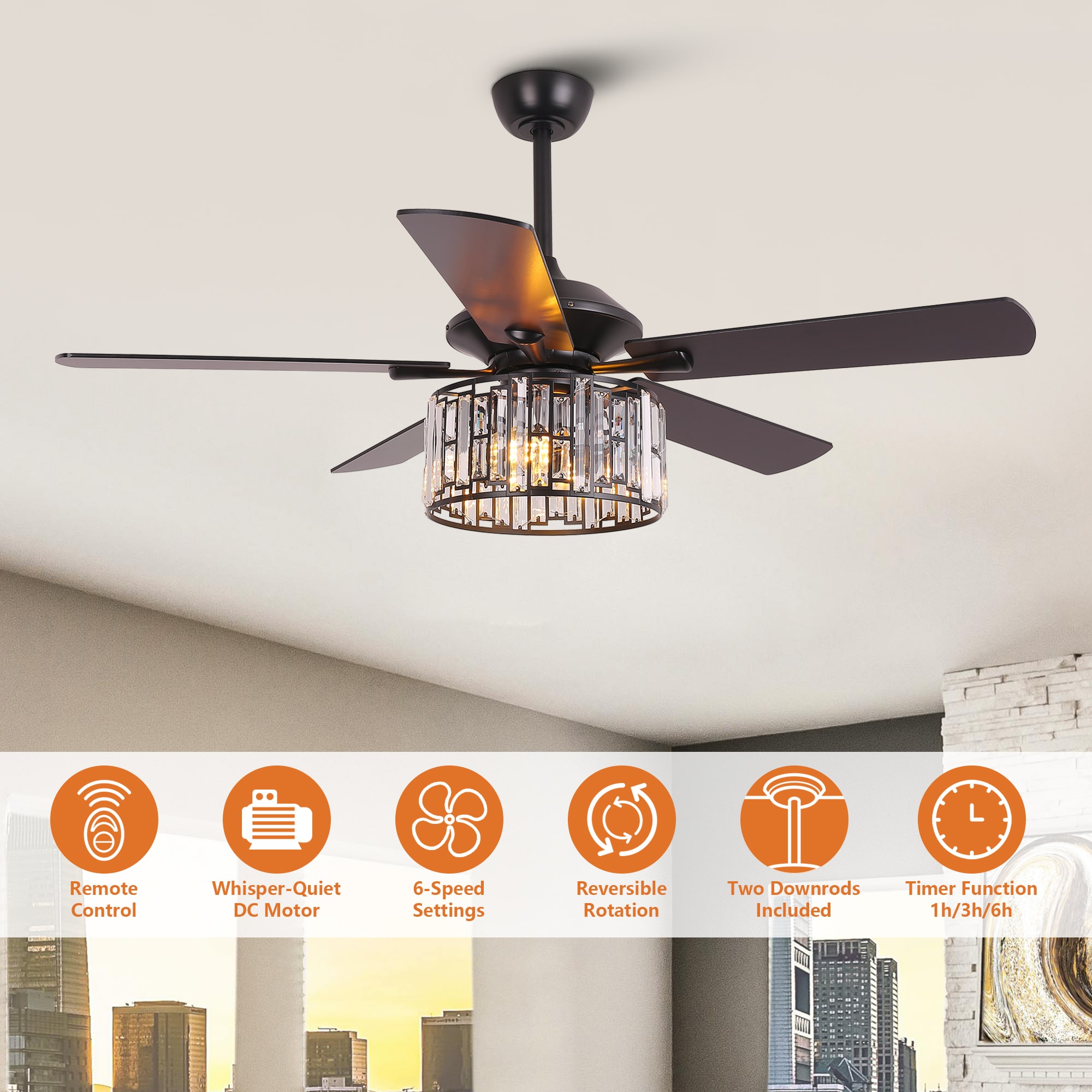 Parrot Uncle F6305BK110V Ceiling-Fans - View #4