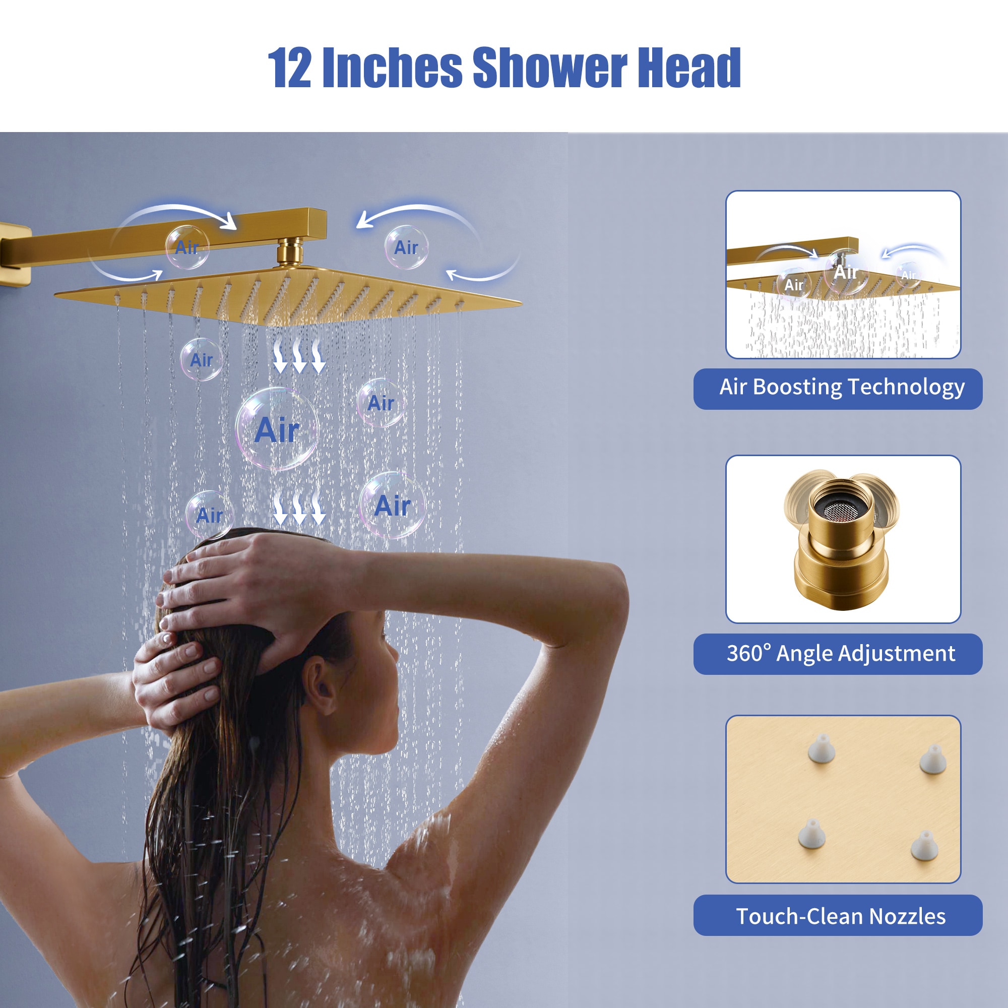 CASAINC EB-W-3-10-BN Showerhead-Bar-Panels - View #8