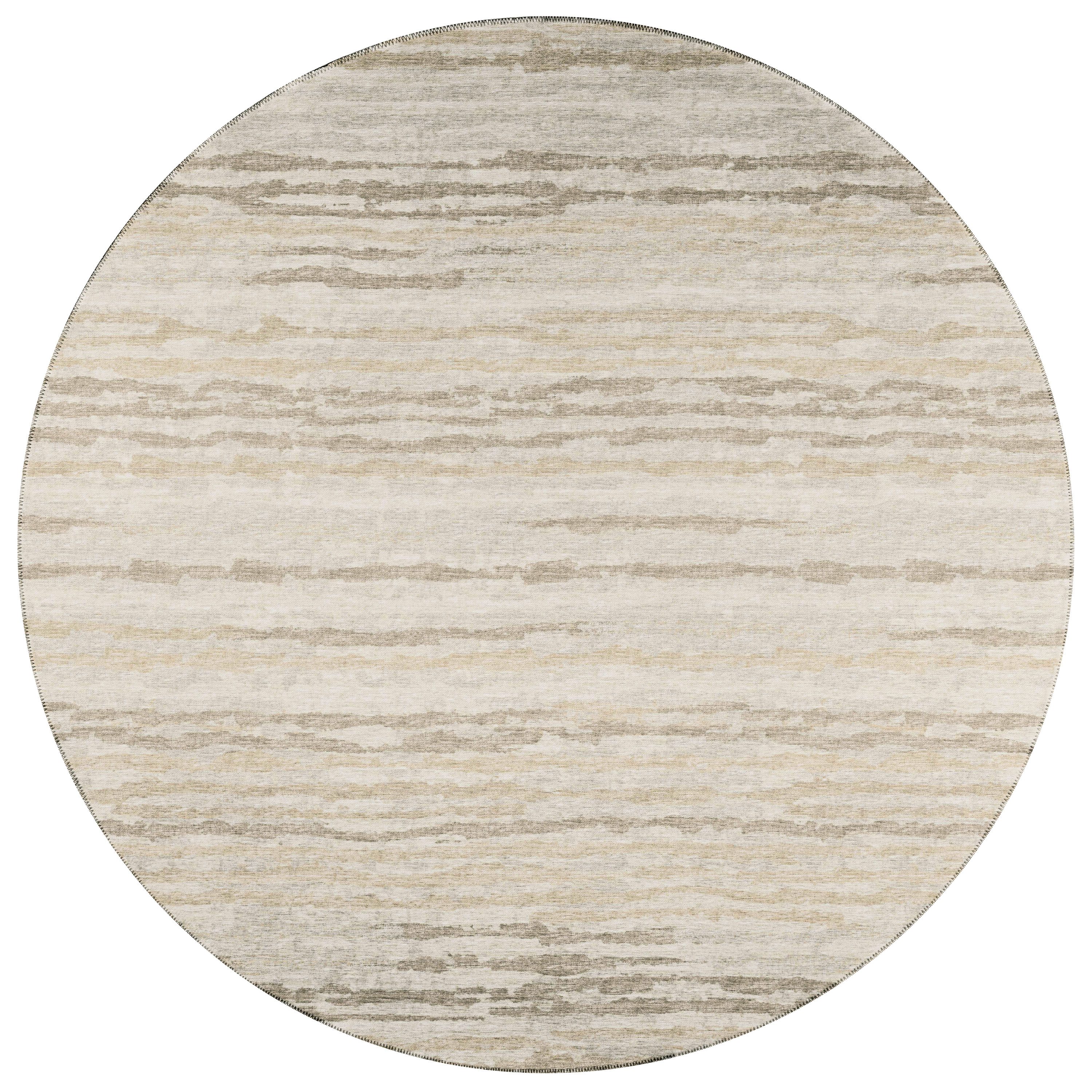 Addison Rugs ABV34BA8RO Bravado 8 x 8 (ft) Chenille Baja Round Indoor/Outdoor Stripe Southwestern Area rug