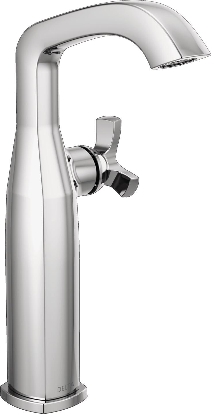Delta 7766-PR-DST Stryke Lumicoat Chrome Vessel 1-handle WaterSense Mid-arc Residential Handle Bathroom Sink Faucet