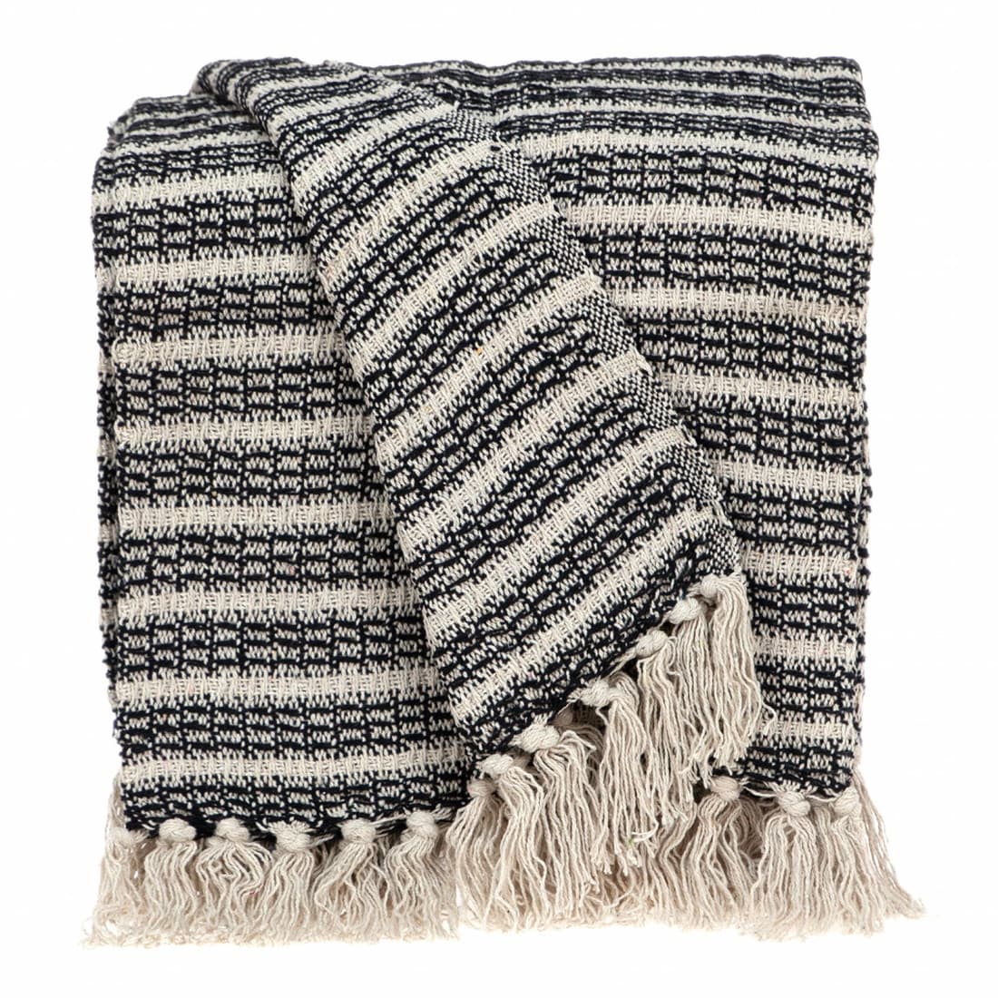 HomeRoots 4000476219 Beige 52-in x 60-in Cotton Blanket