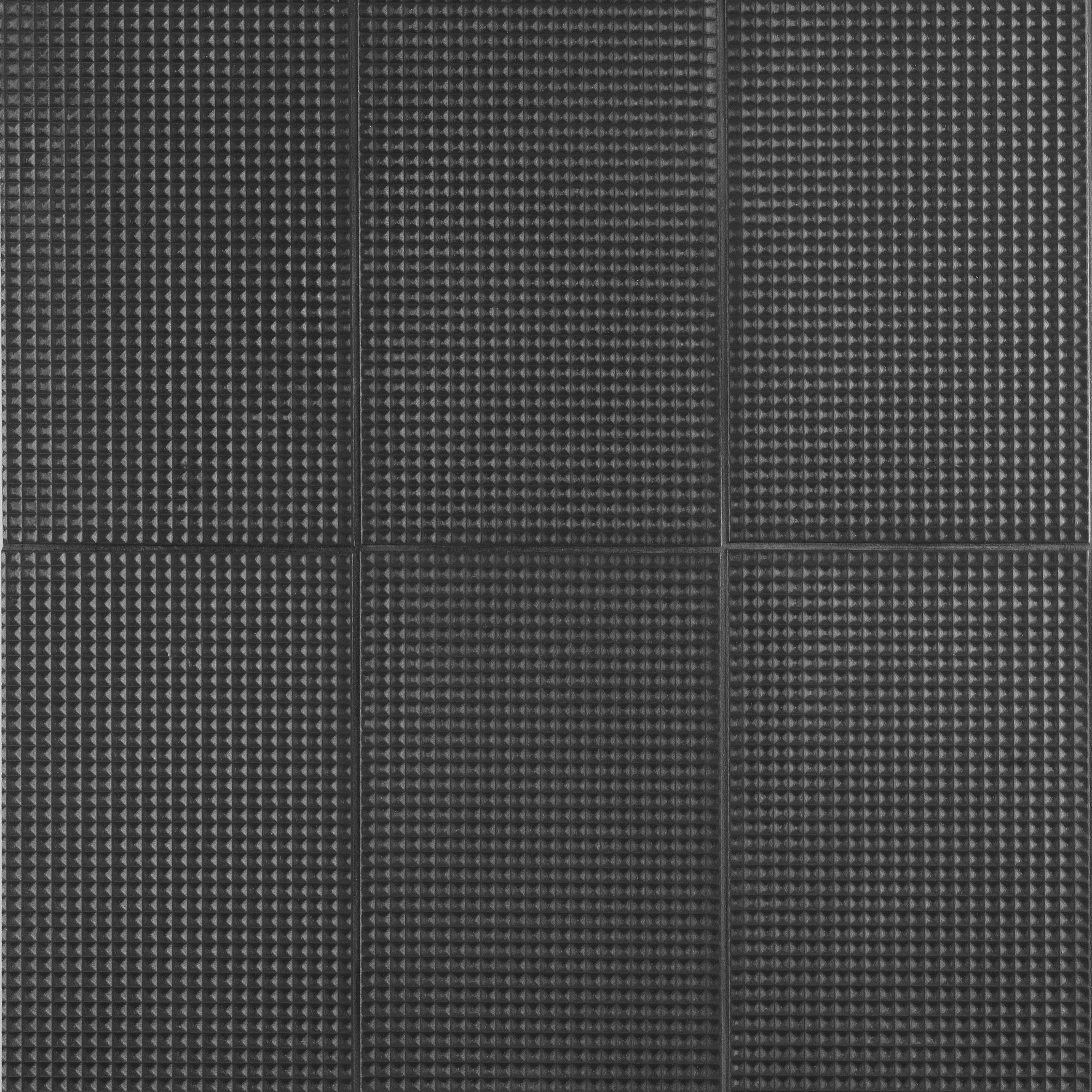 Artmore Tile EXT3RD108652 Ridge Waffle Charcoal 8-in x 16-in Matte Ceramic Patterned Standard Wall Tile ( 10.32-sq ft Carton