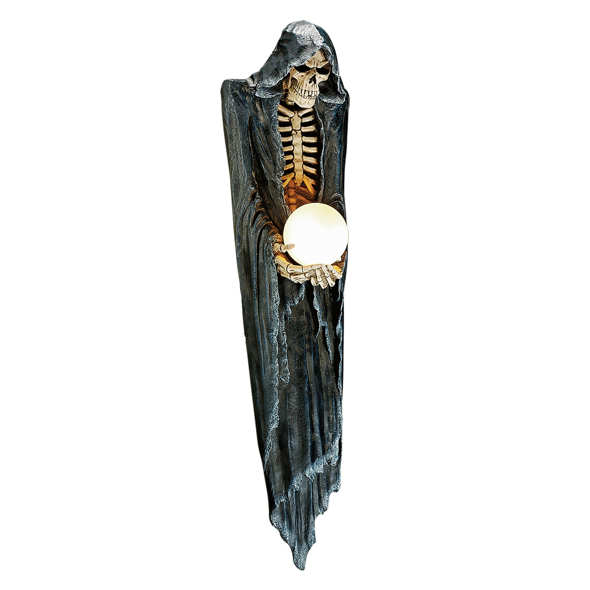 Design Toscano Pre-Lit Grim Reaper Sculpture with Constant White Incandescent Lights